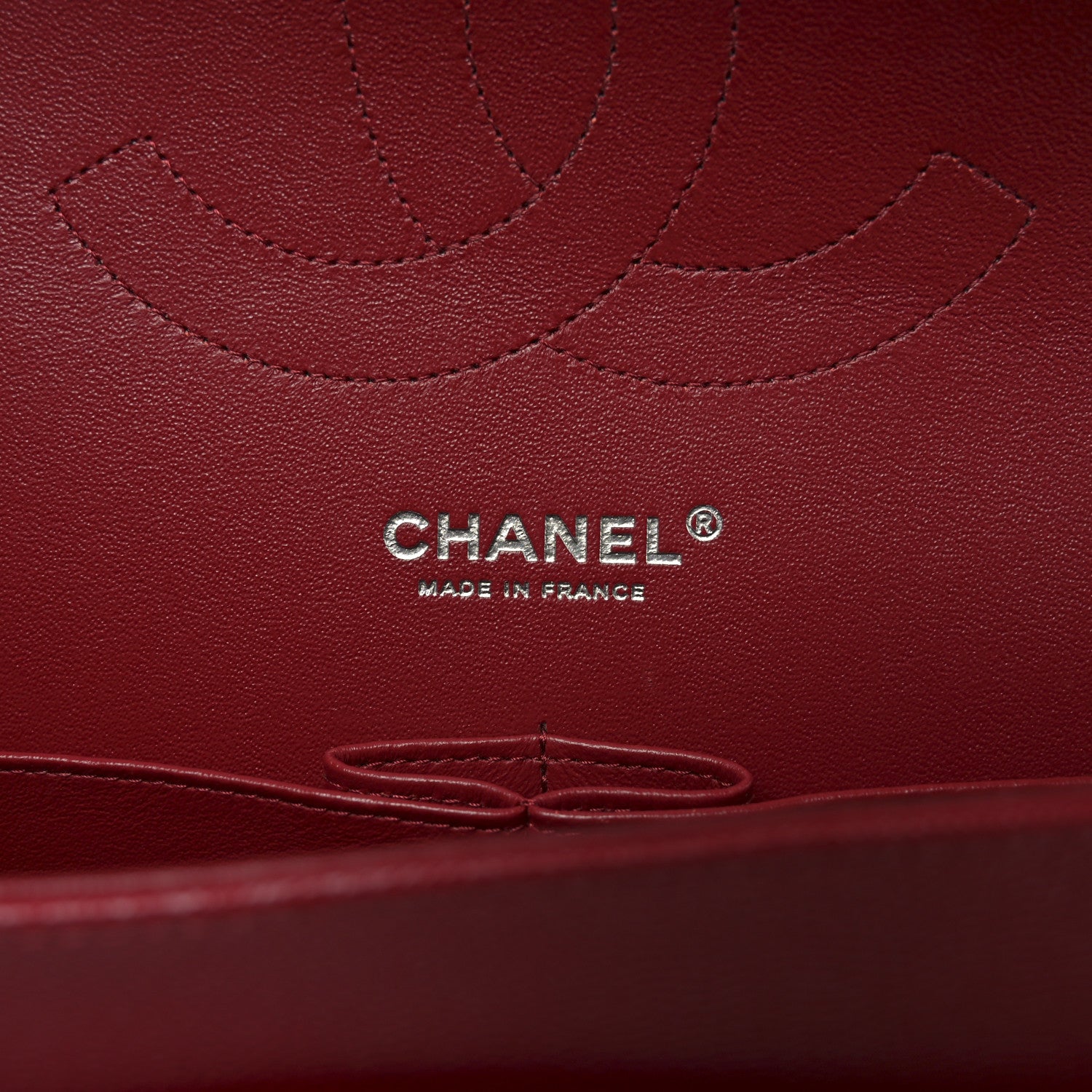 Caviar Quilted Jumbo Double Flap Dark Red
