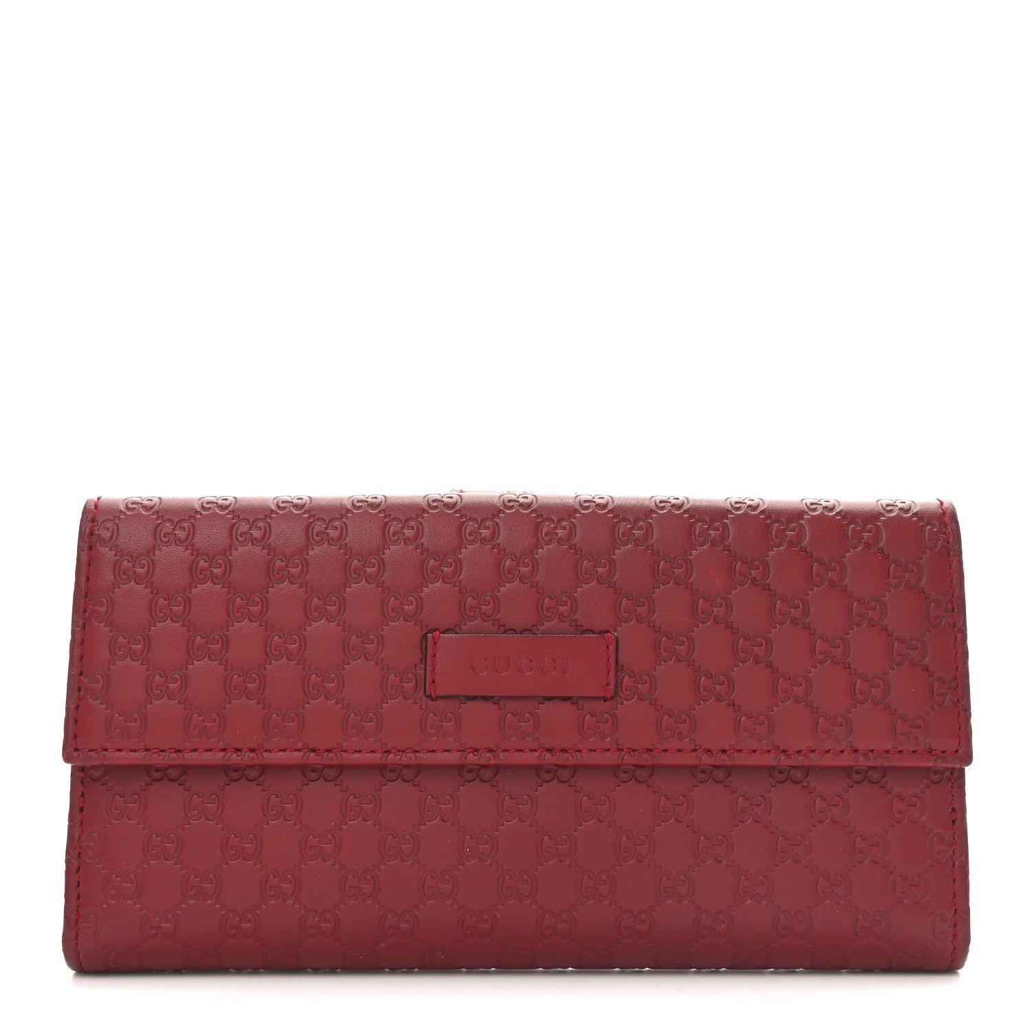 Microguccissima Continental Flap Wallet Red
