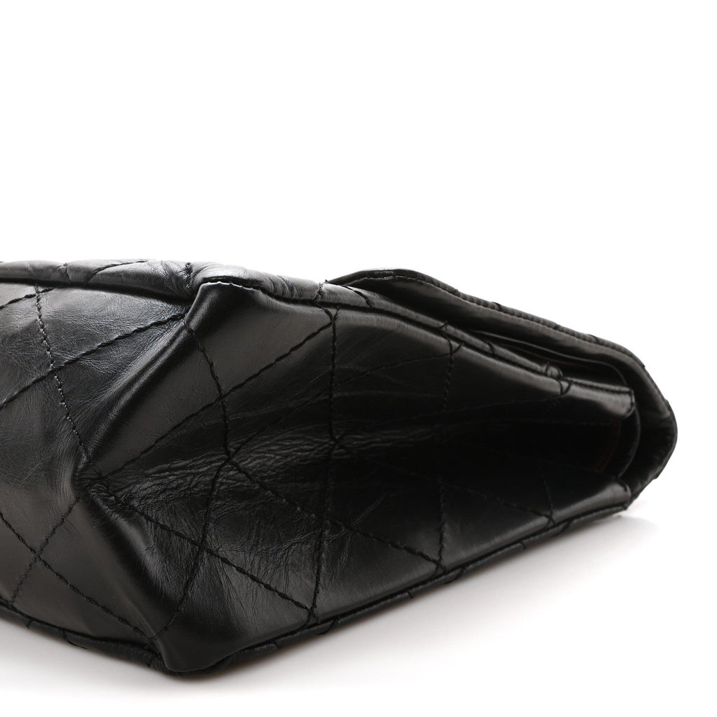 Aged Calfskin Quilted 2.55 Reissue 226 Flap Black
