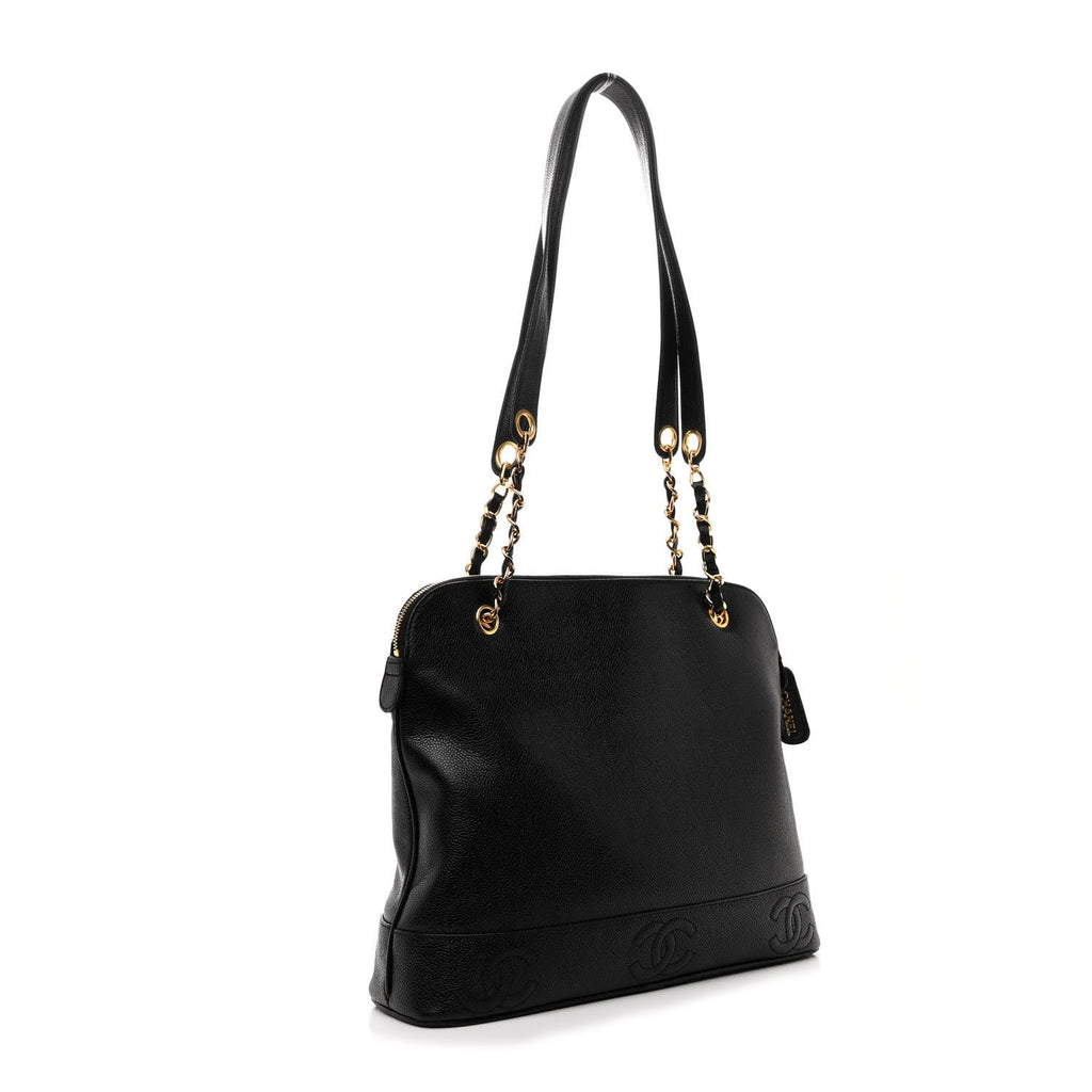 Caviar CC Shoulder Bag Black
