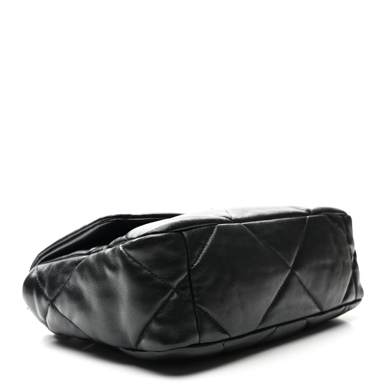 Goatskin Quilted Medium Chanel 19 Flap Black