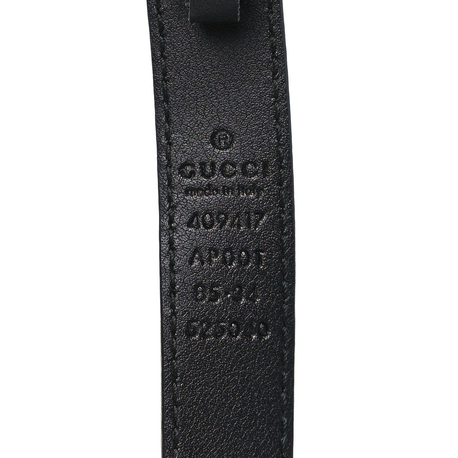 Calfskin Double G 20mm Belt 85 34 Black