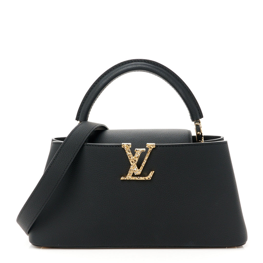 Taurillon LV Crush Capucines East West MM Black
