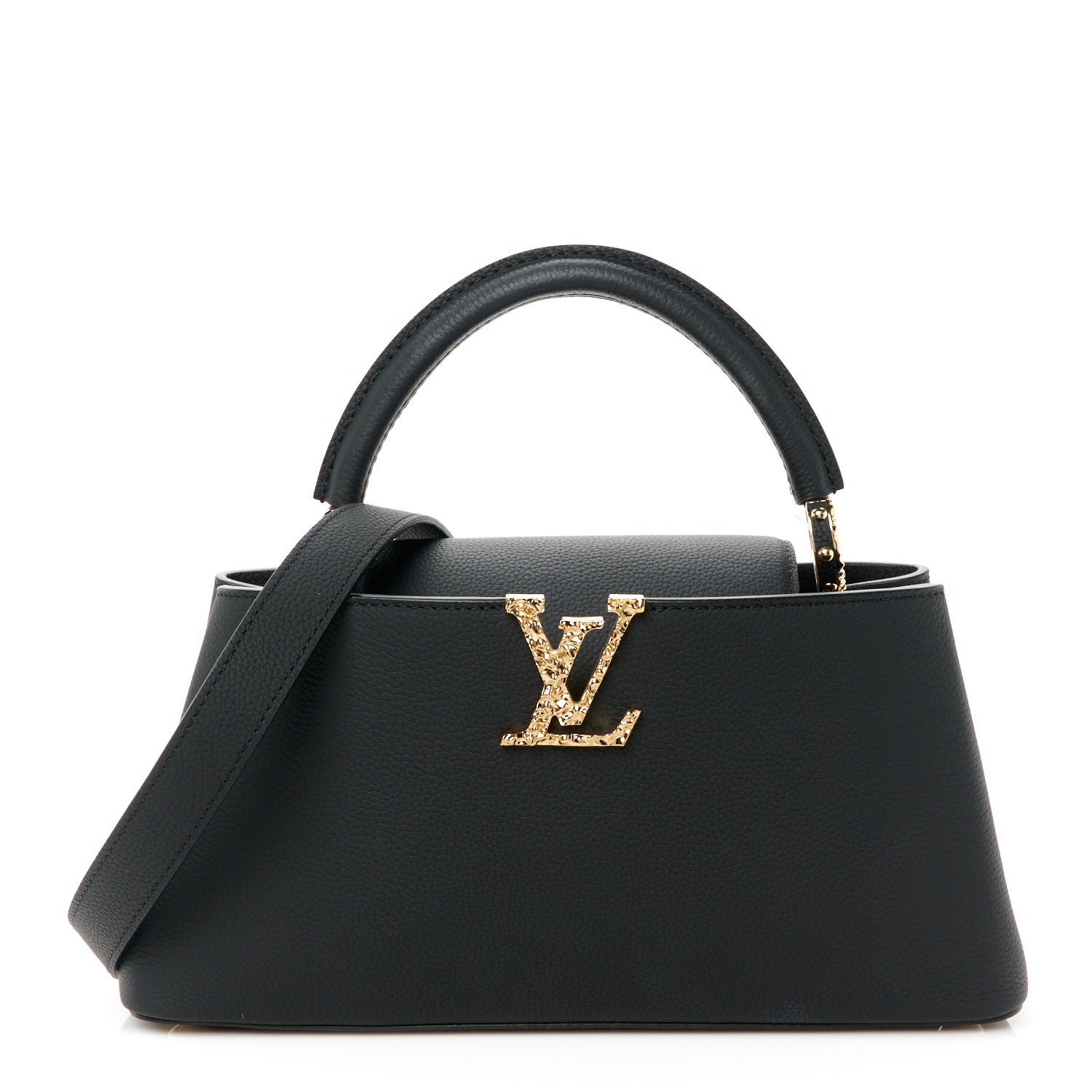 Taurillon LV Crush Capucines East West MM Black