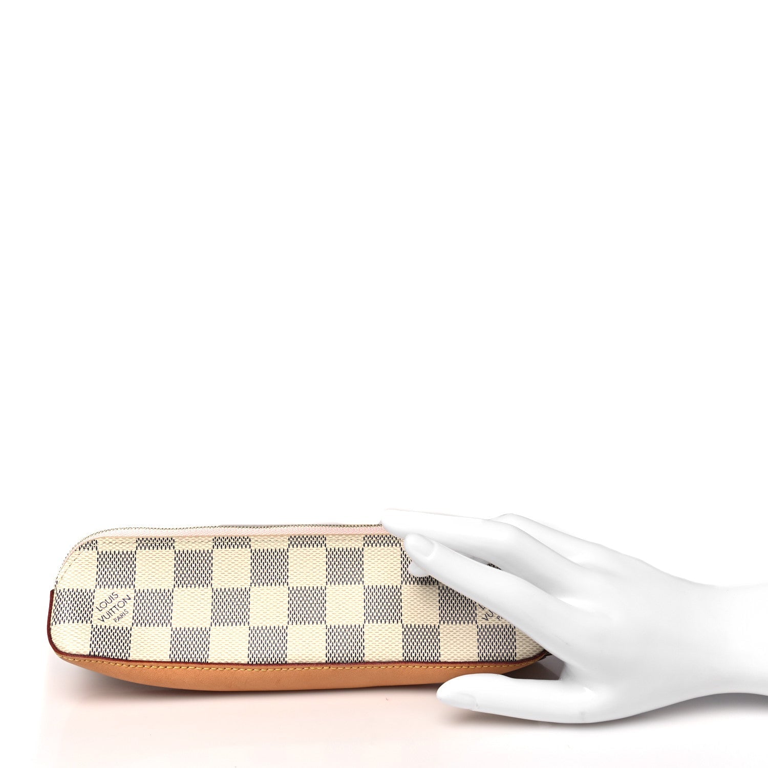 Damier Azur Elizabeth Pencil Pouch Rose Ballerine