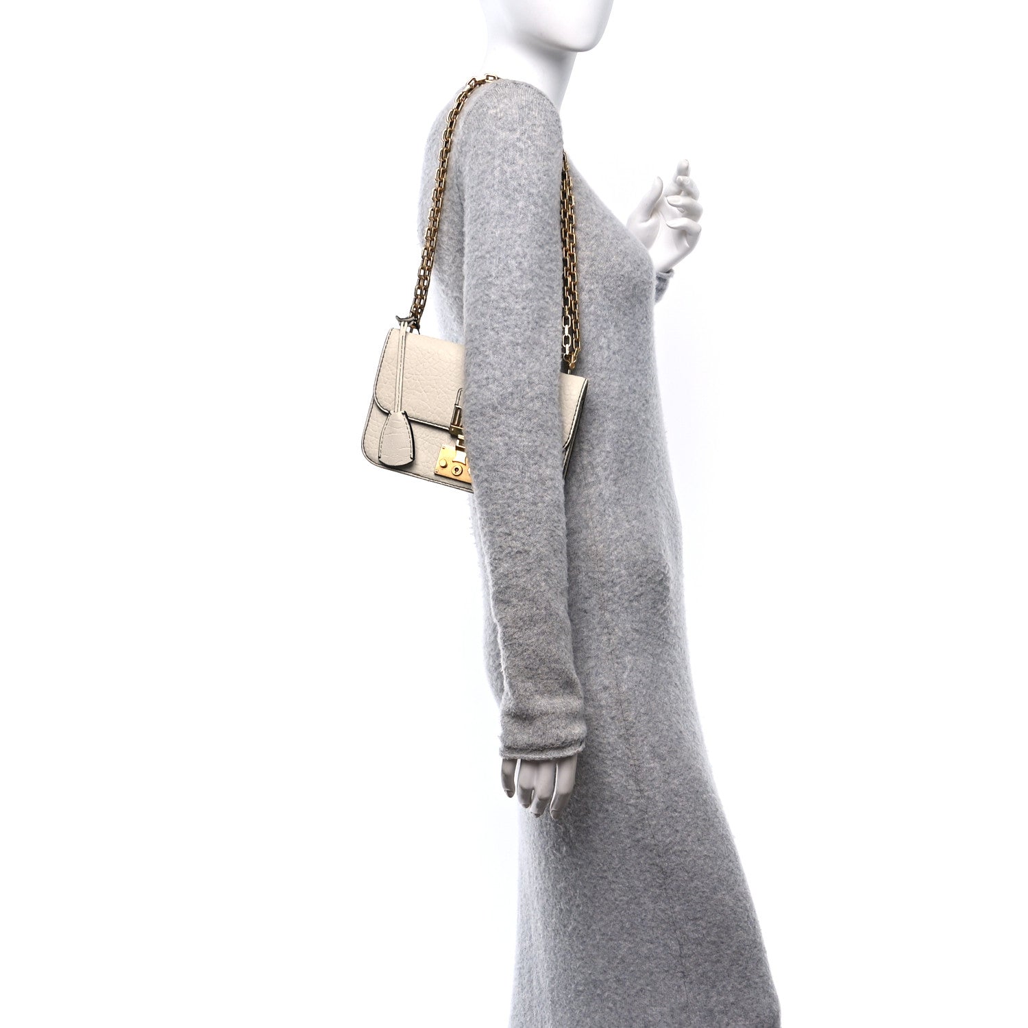 Canyon Grained Lambskin Small Dioraddict Flap Bag Ivory