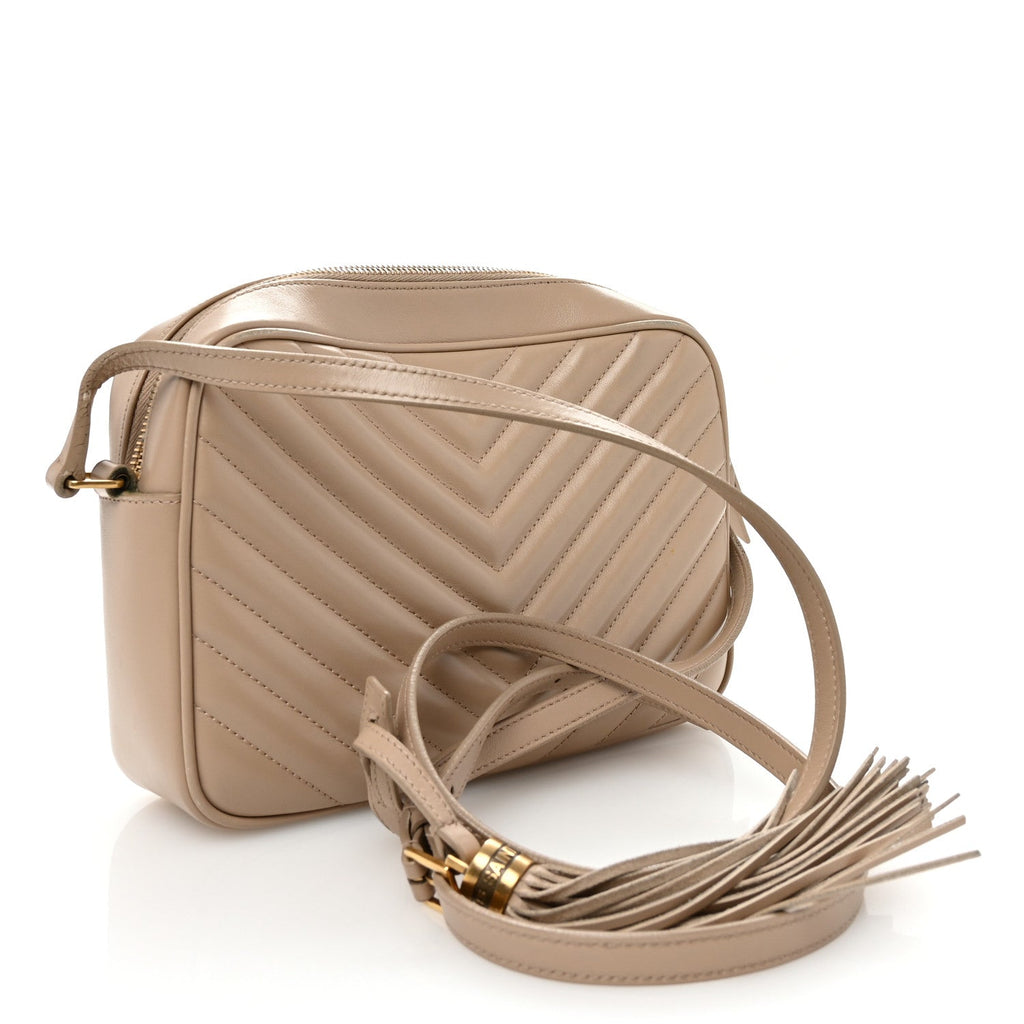 Calfskin Matelasse Monogram Lou Camera Bag Dark Beige