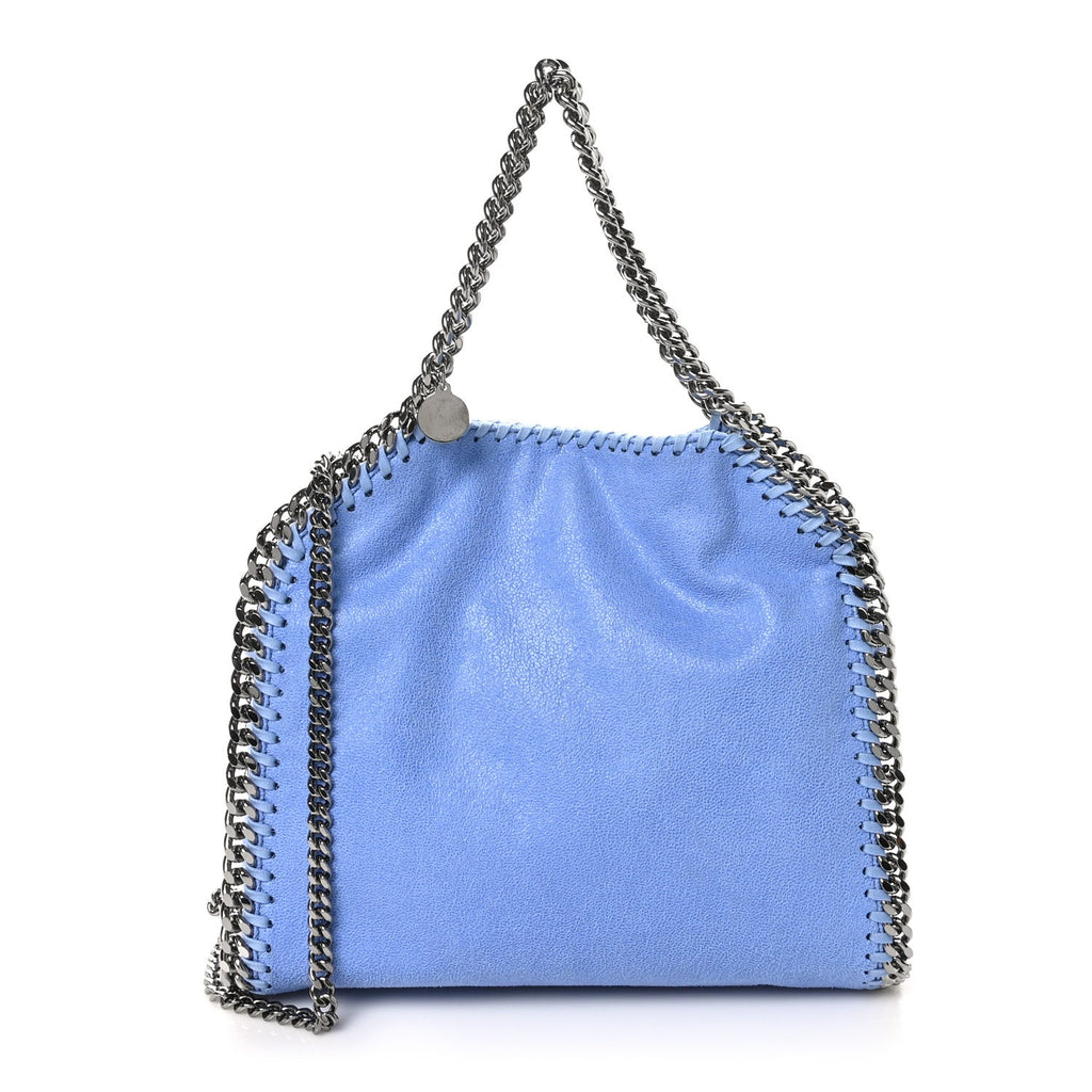 Shaggy Deer Mini Falabella Fold Over Tote Cerulean