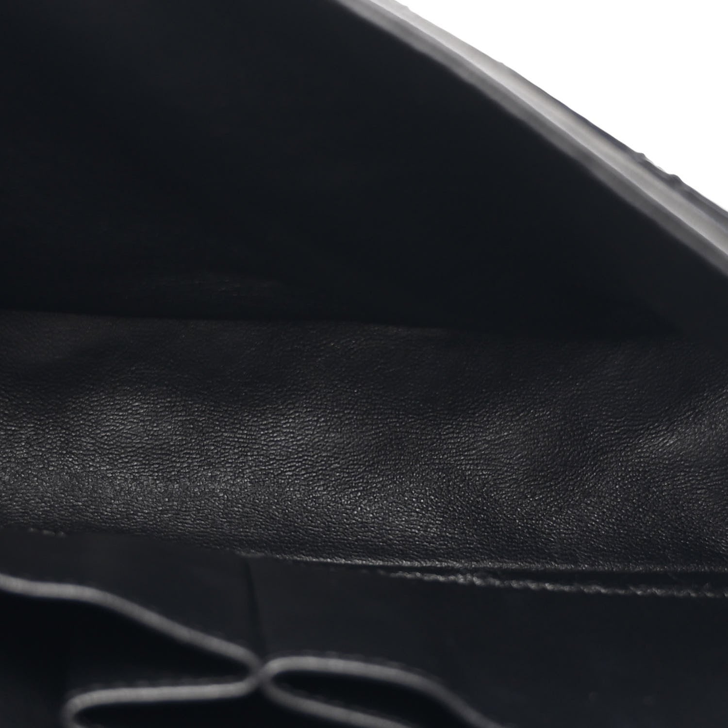 Patent Quilted Medium Double Flap Black