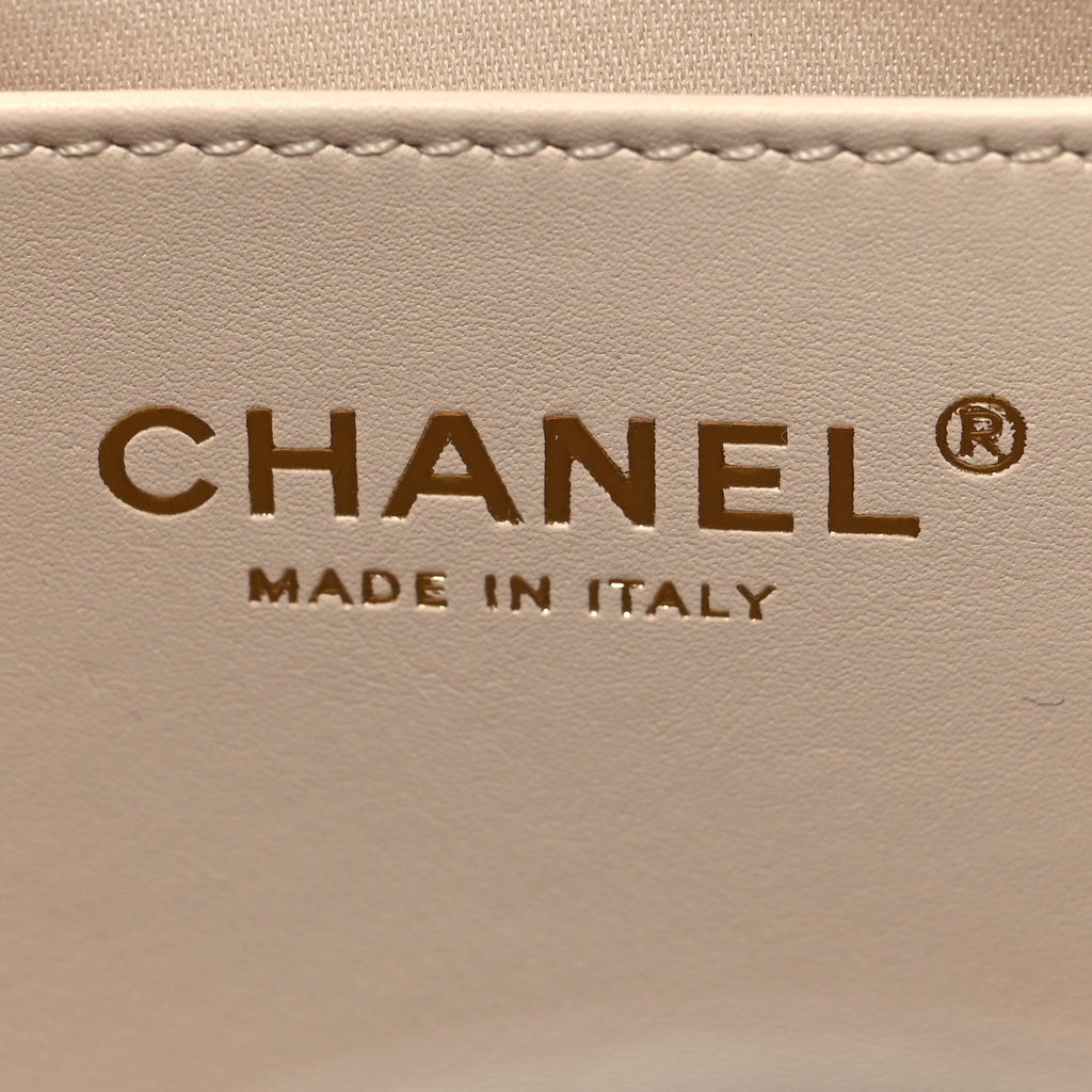 Caviar Quilted Small Chanel 25 Handbag White
