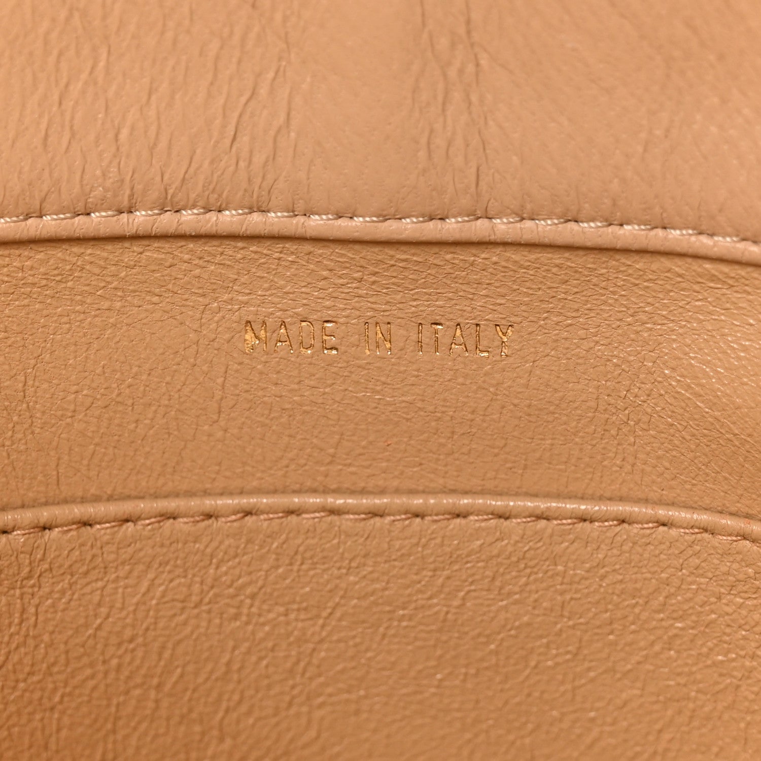 Caviar Stitched Shoulder Flap Bag Beige