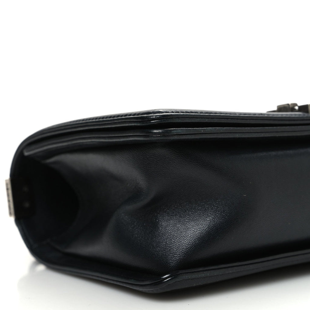 Lambskin Quilted Medium Boy Flap Black
