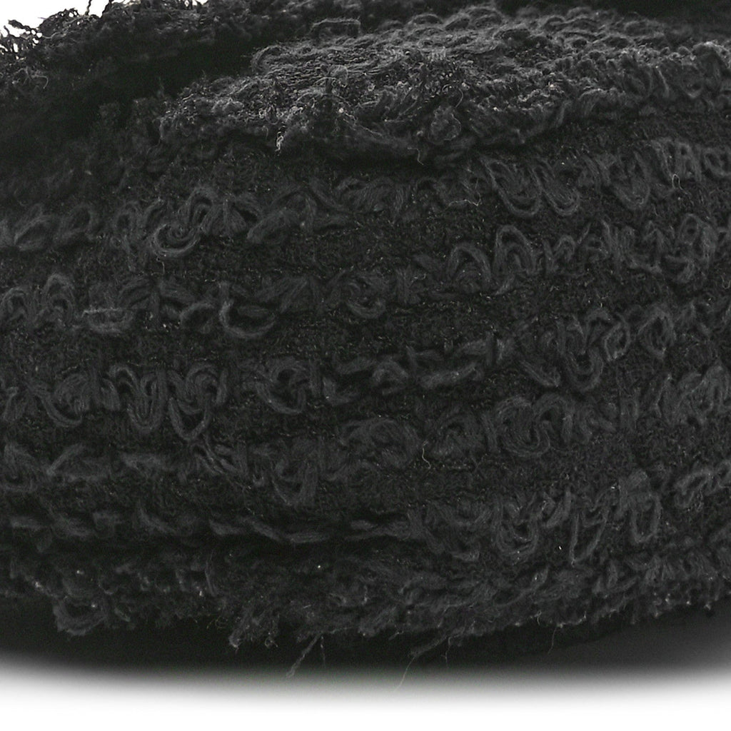 Tweed Quilted Medium Single Flap Black