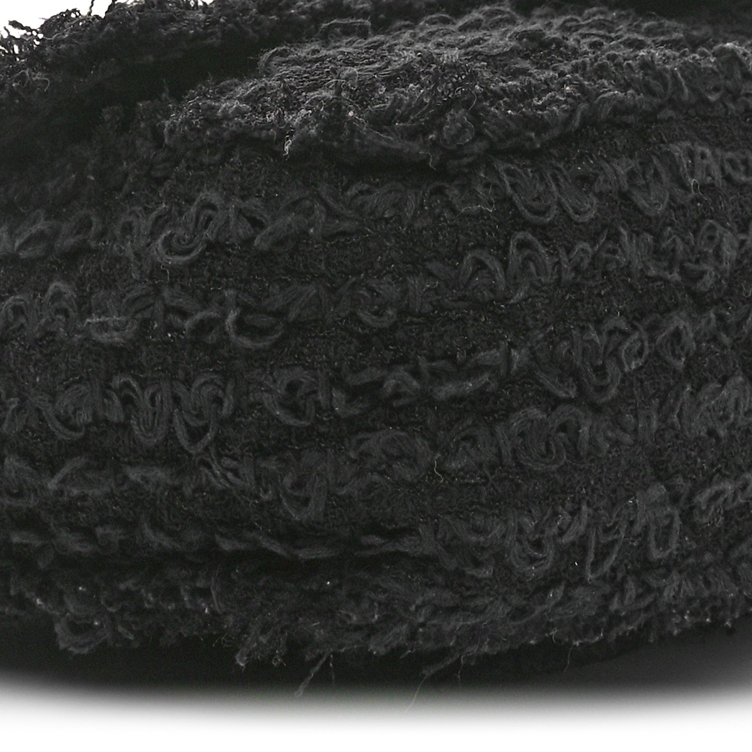 Tweed Quilted Medium Single Flap Black