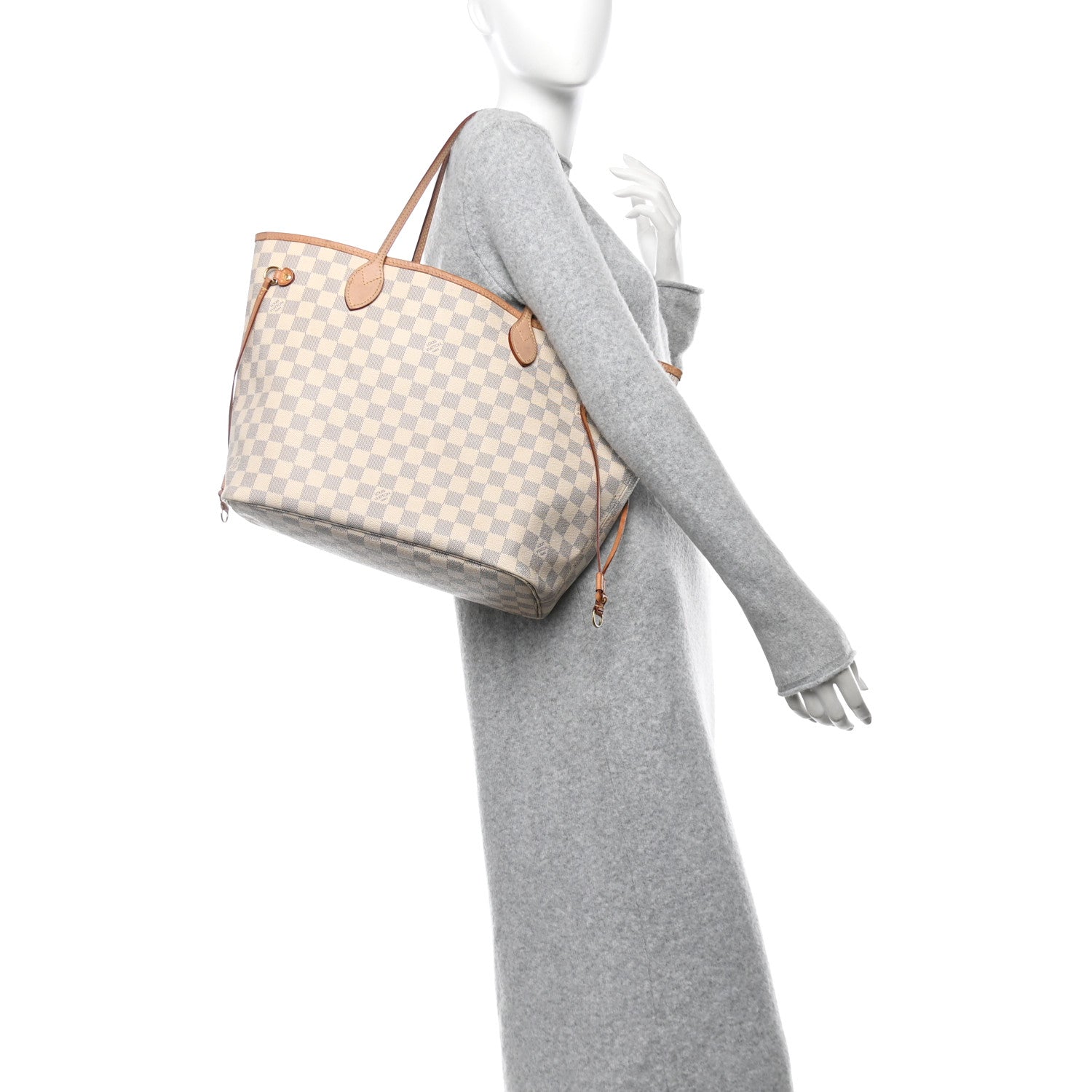 Damier Azur Neo Neverfull MM Rose Ballerine