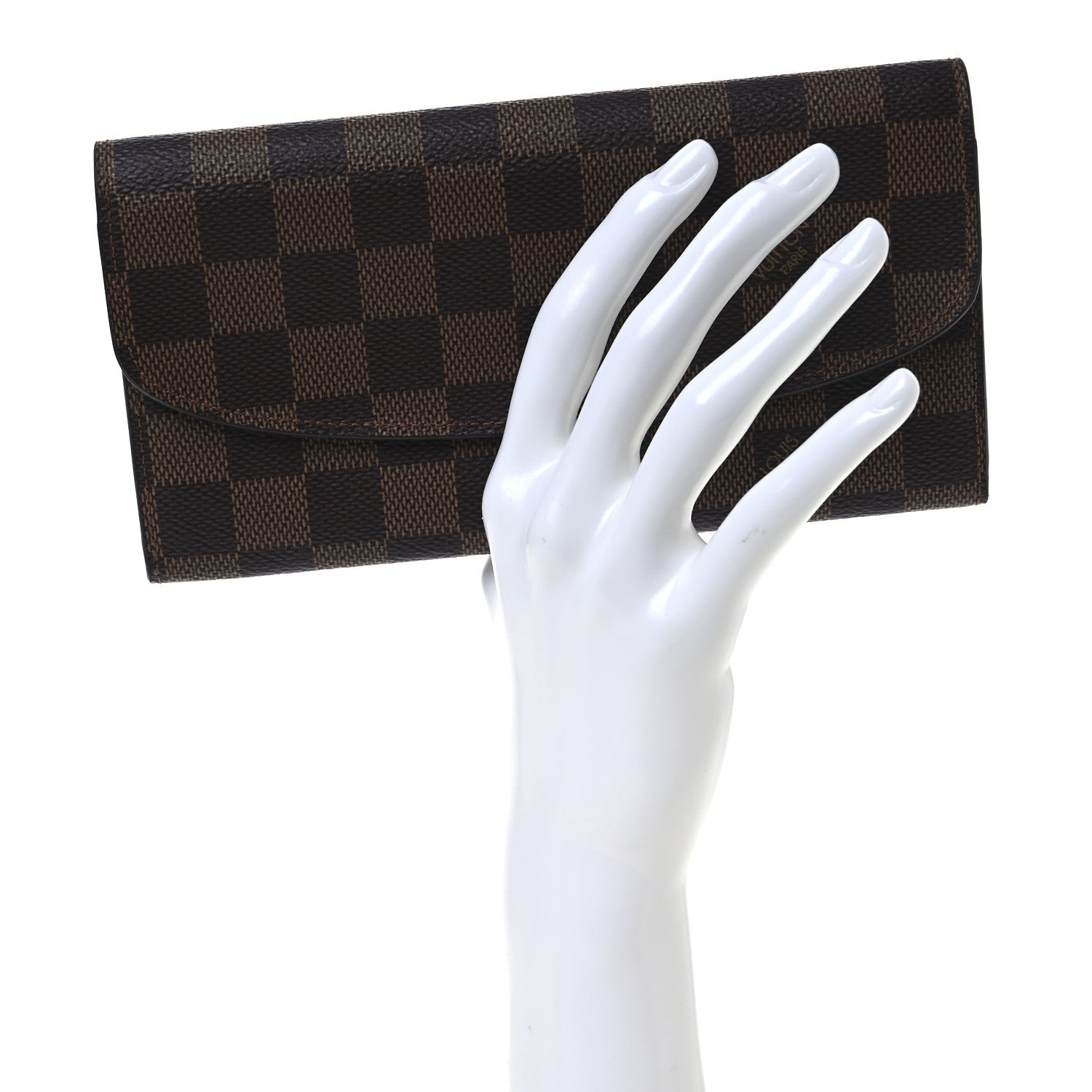 Damier Ebene Emilie Wallet Red