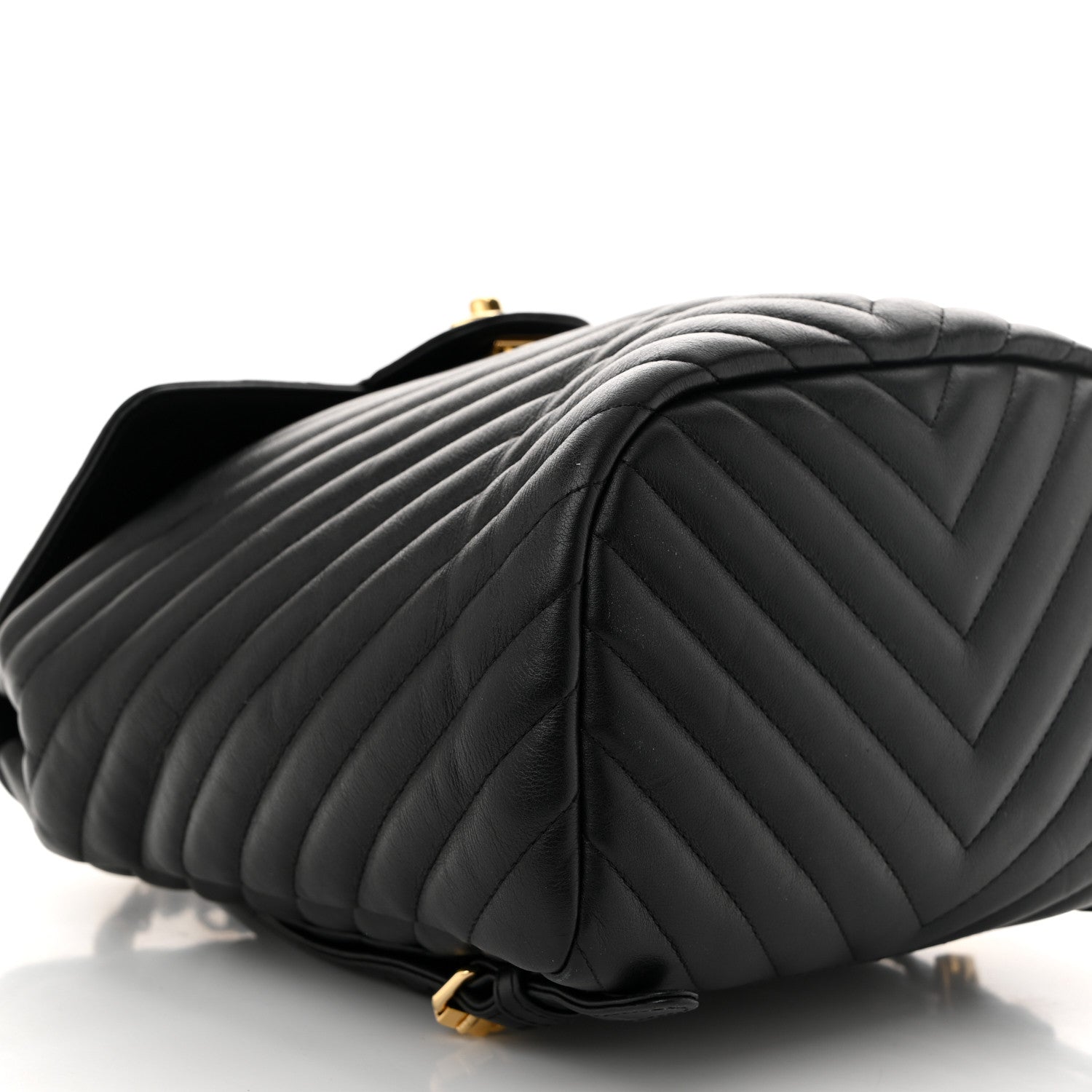 Calfskin Chevron Quilted Small Urban Spirit Backpack Black