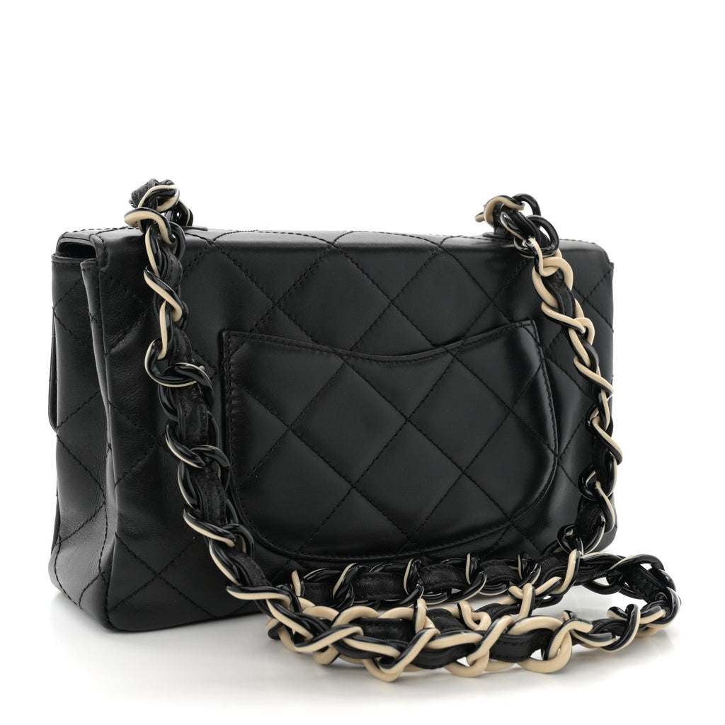 Lambskin Bekko Resin Medium Single Flap Black