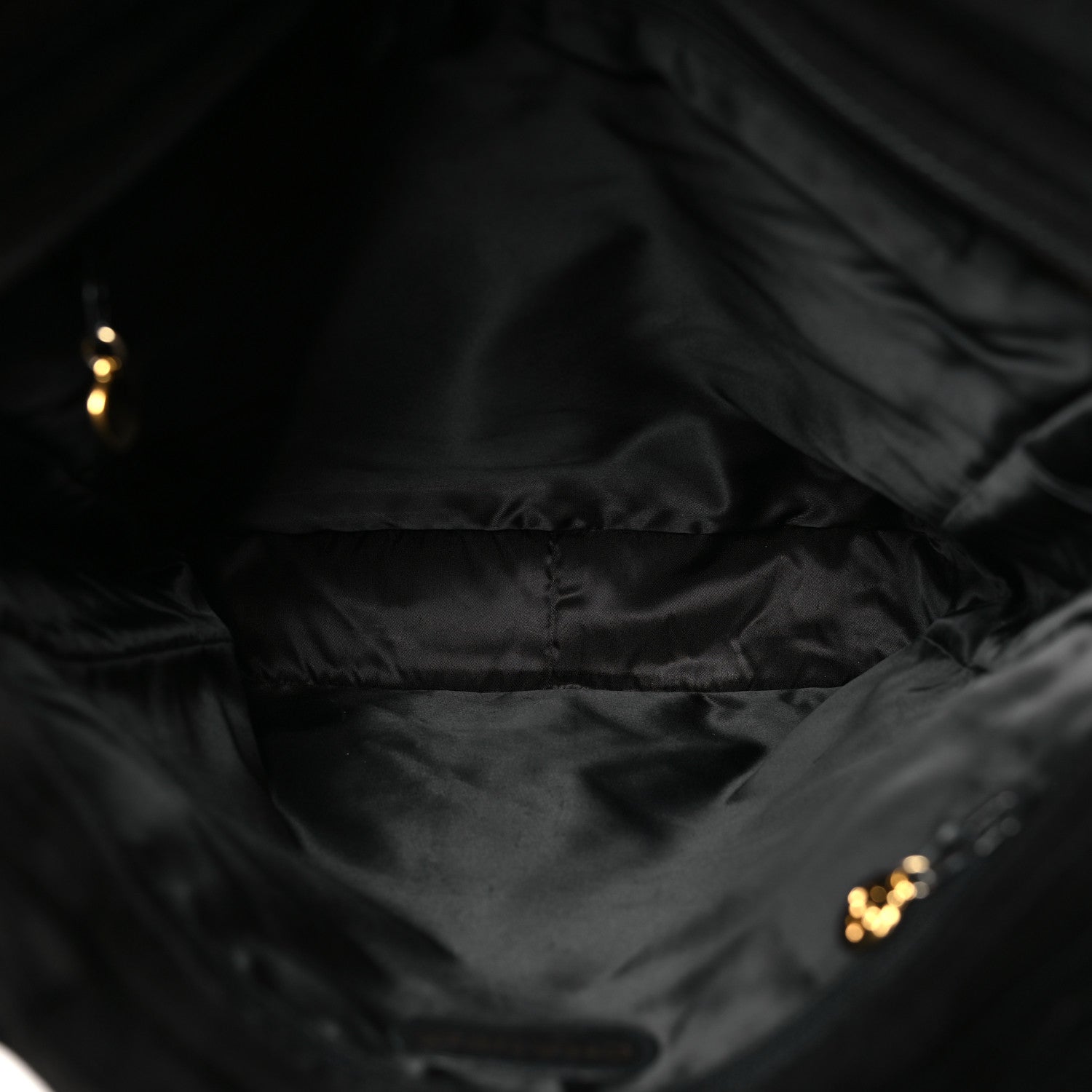 Suede Quilted CC Shopping Tote Black