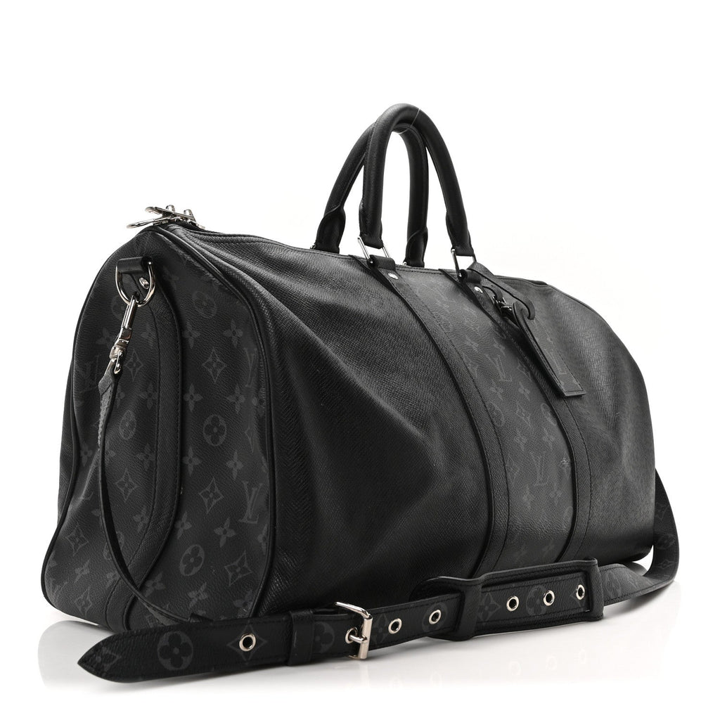 Taiga Monogram Eclipse Keepall Bandouliere 50 Black