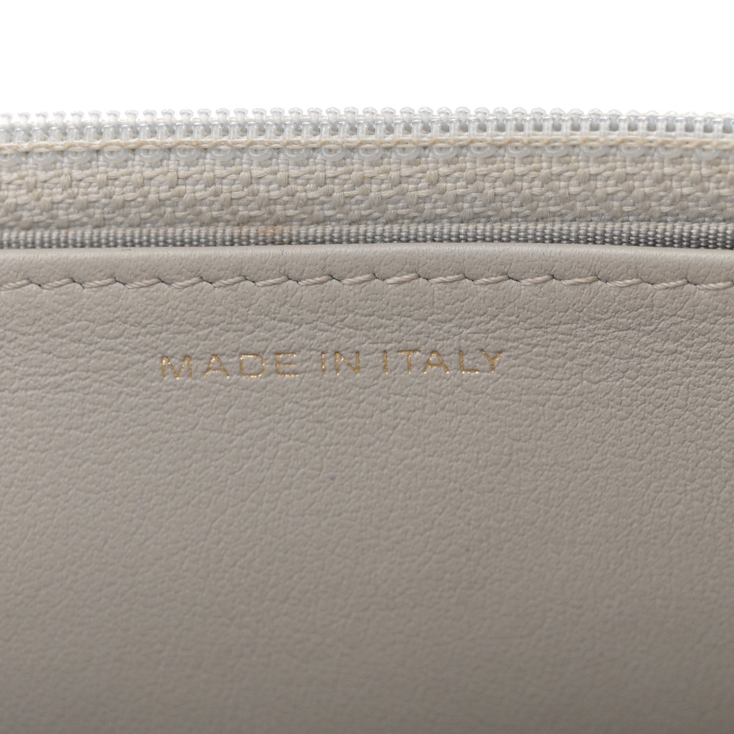 Caviar Quilted Boy Wallet On Chain WOC Grey