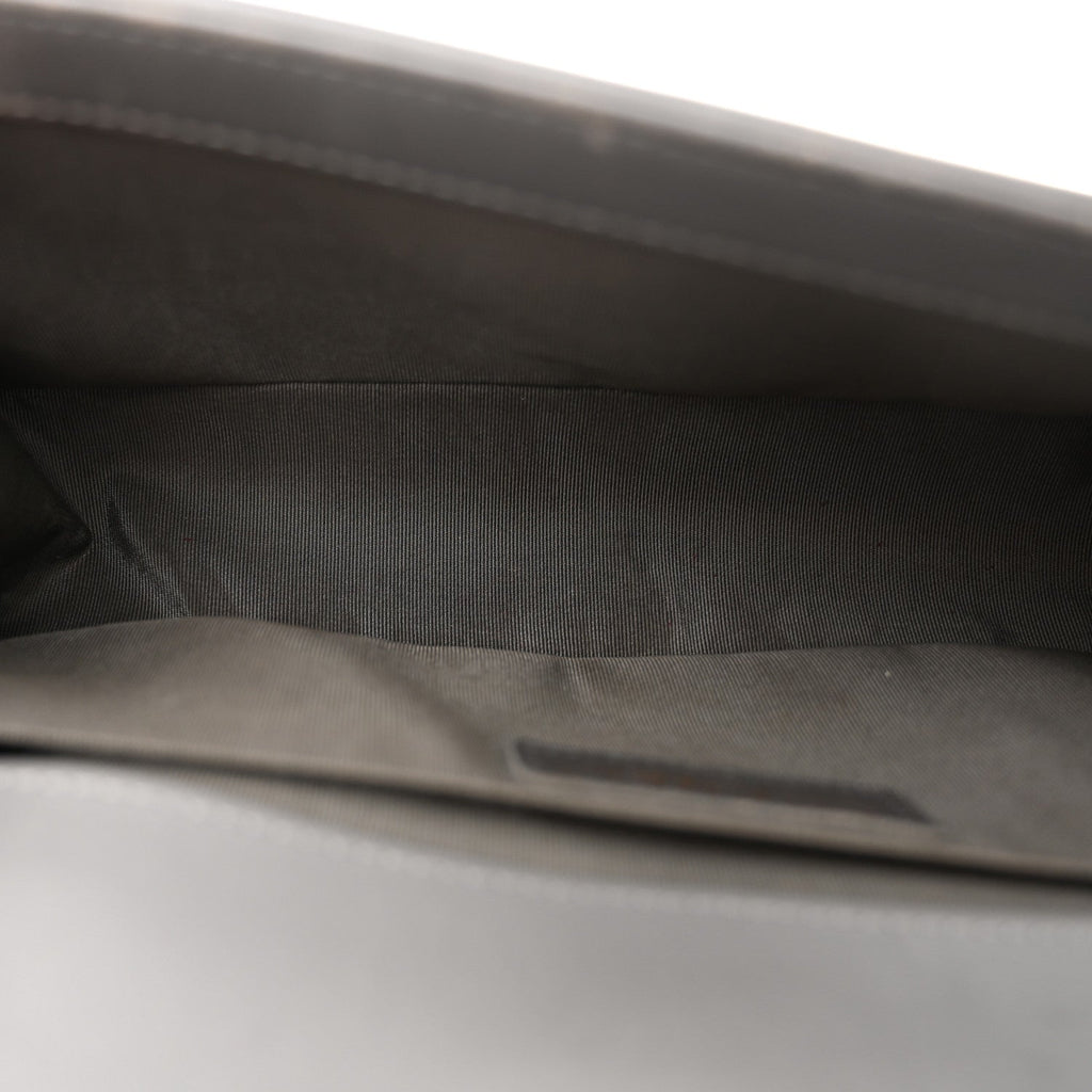 Lambskin Quilted Medium Boy Flap Grey