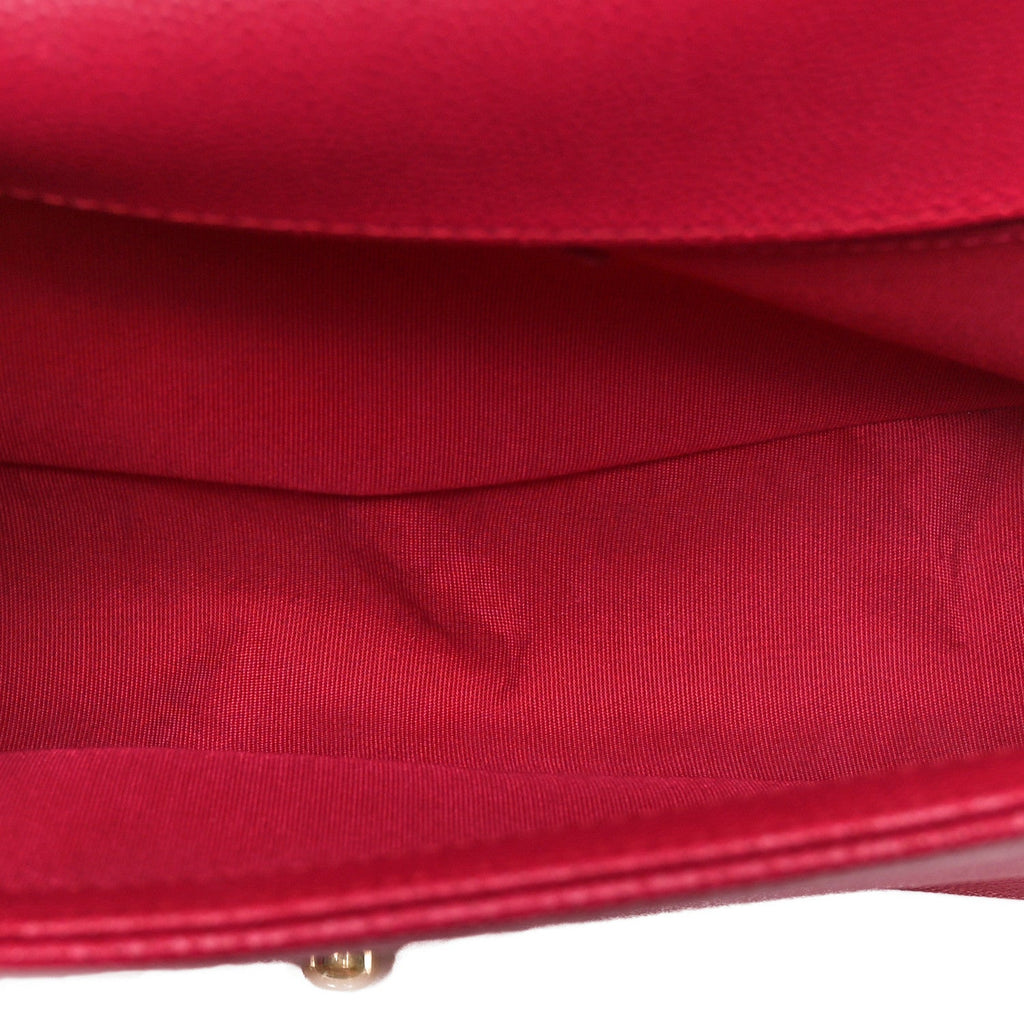 Caviar Quilted Medium Boy Flap Dark Pink