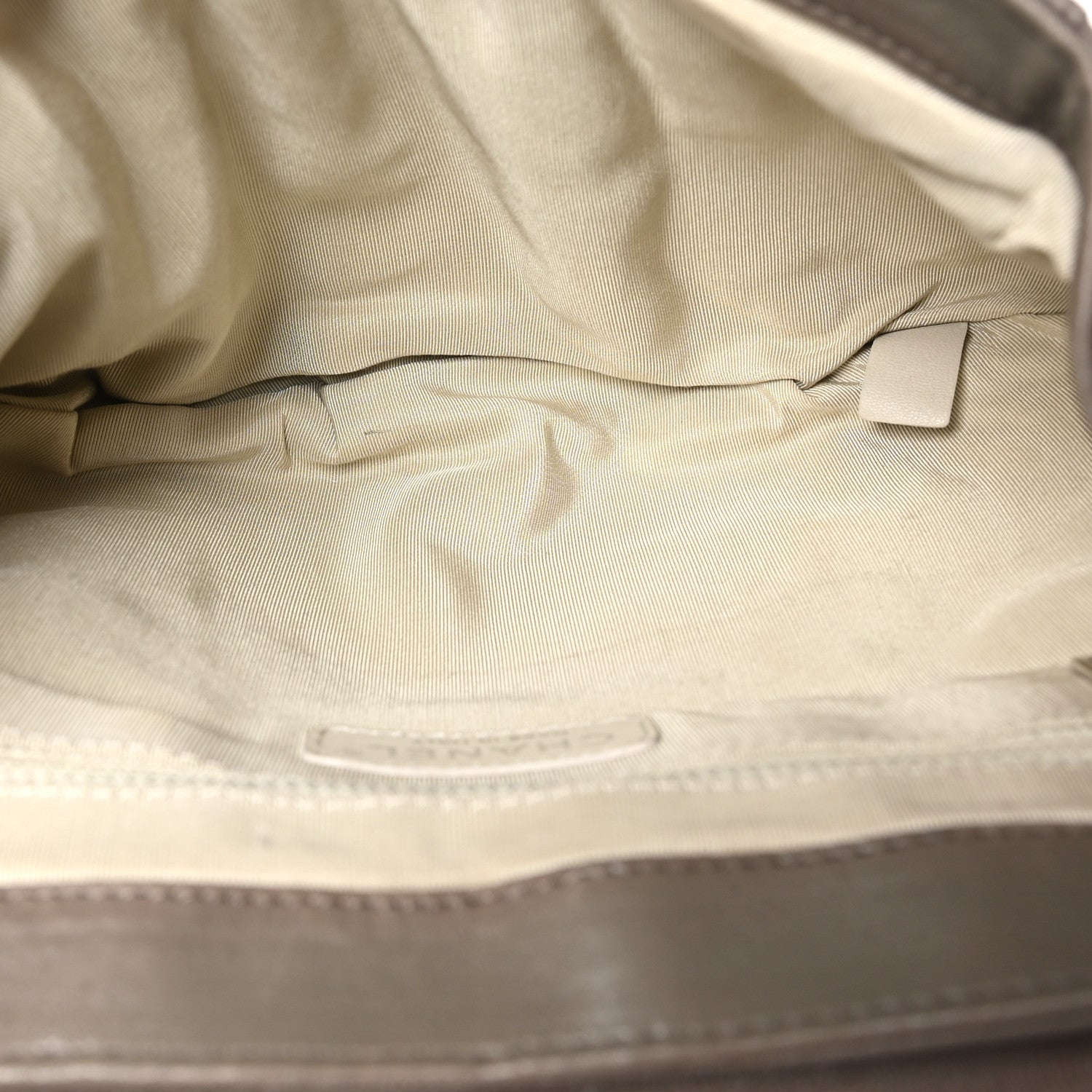Washed Lambskin Quilted Medium Chain Around Messenger Taupe