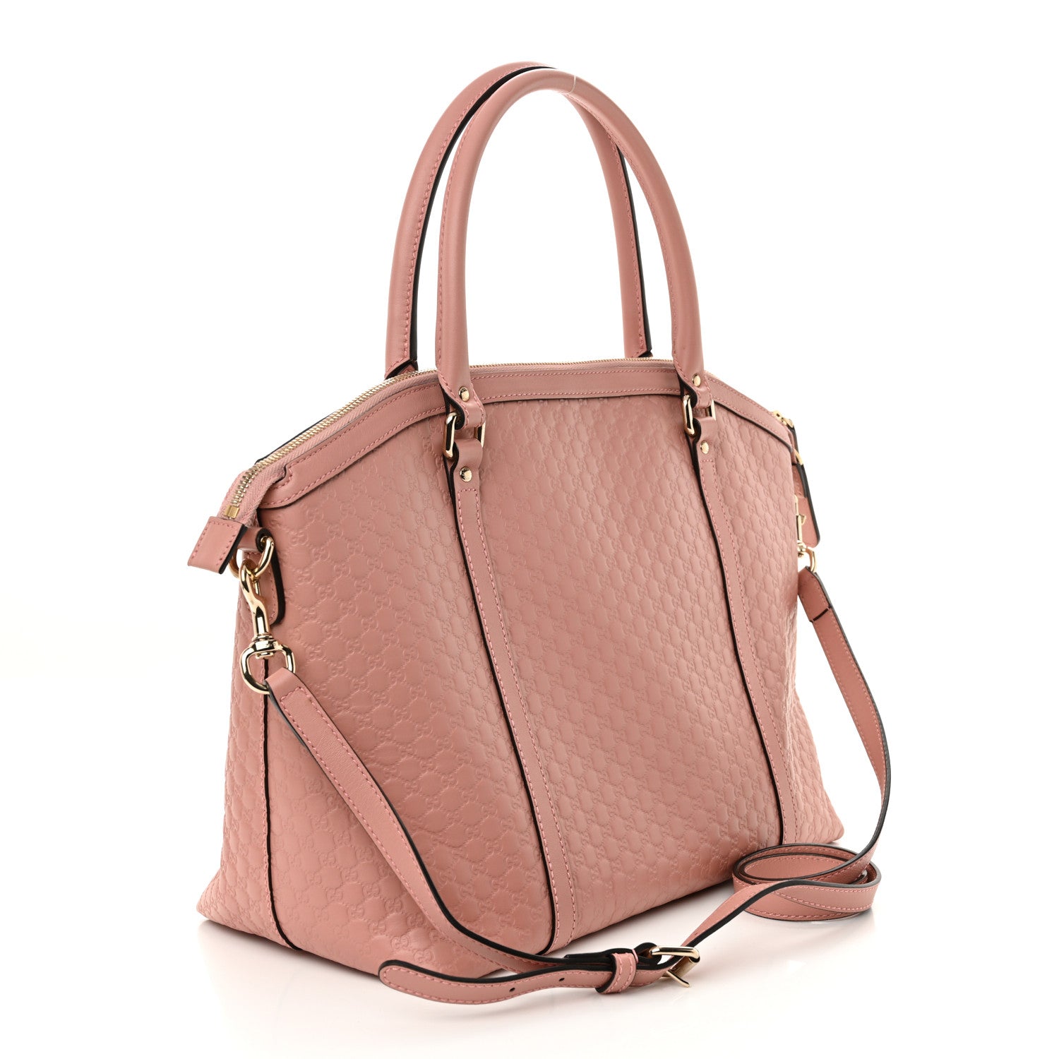 Soft Microguccissima Large Dome Satchel Soft Pink