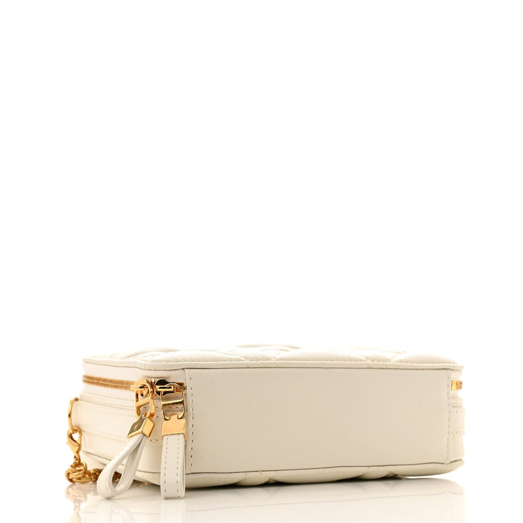 Calfskin Macrocannage Caro Box Bag Latte