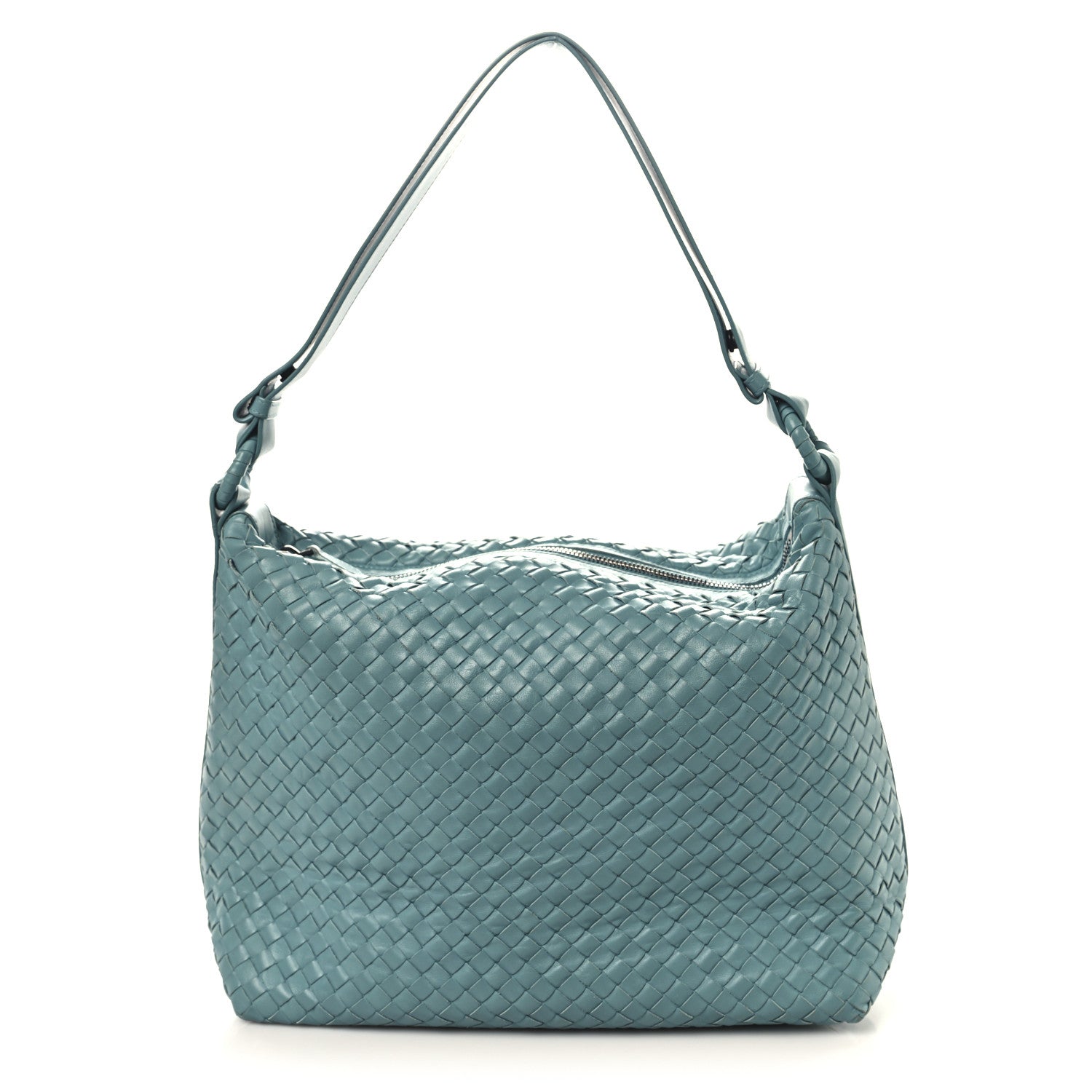 Nappa Intrecciato Pyramid Hobo Linoleum