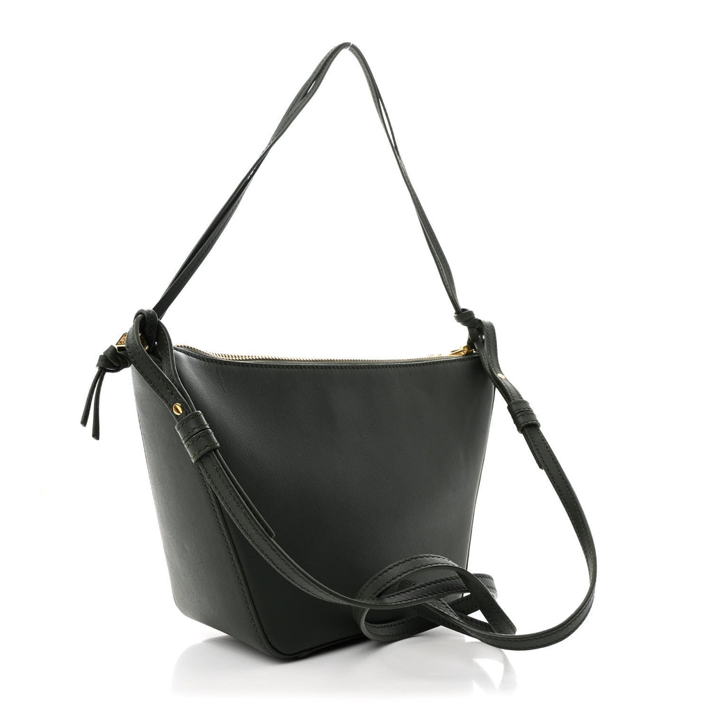 Calfskin Mini Hammock Hobo Bottle Green
