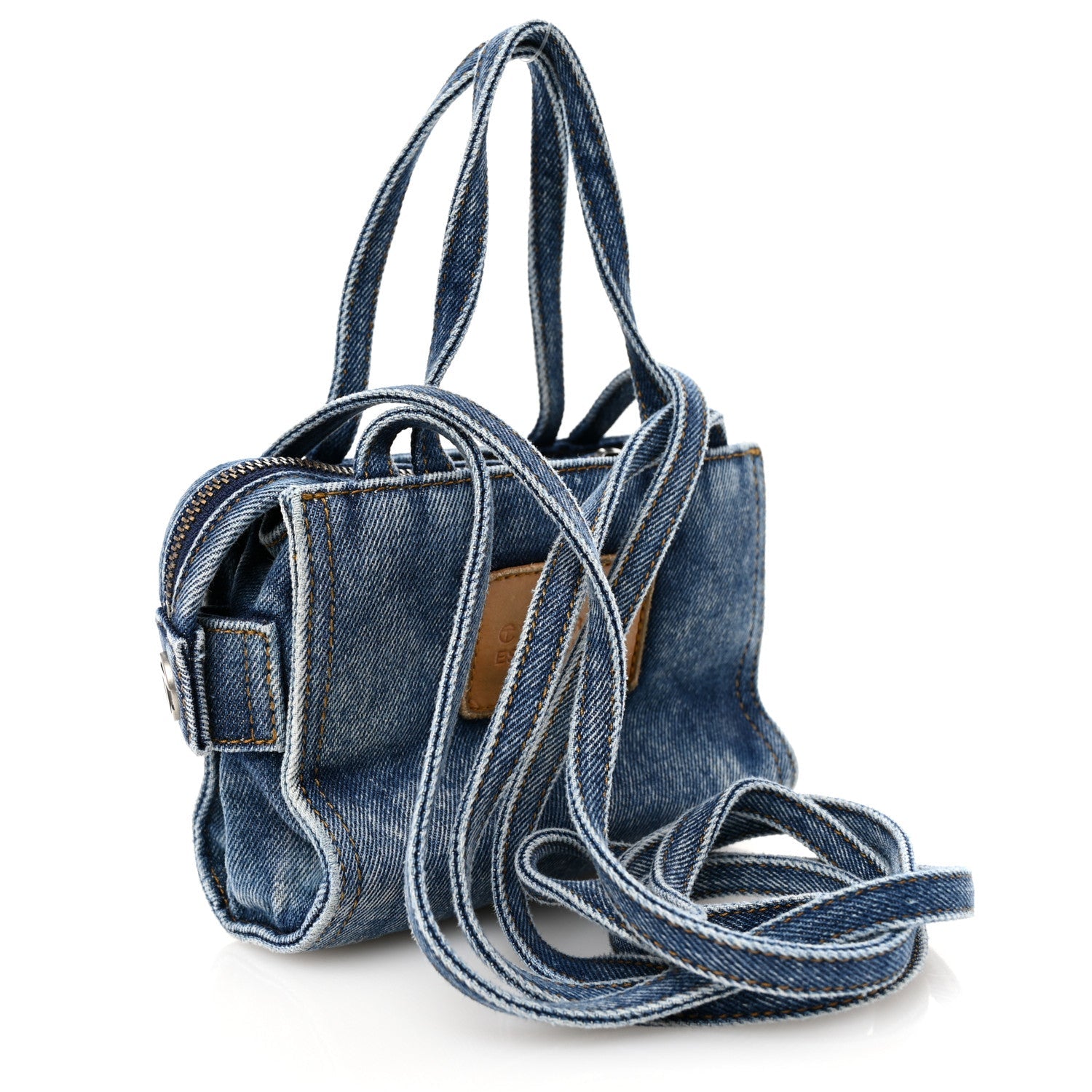 Denim Small Shopping Bag Blue