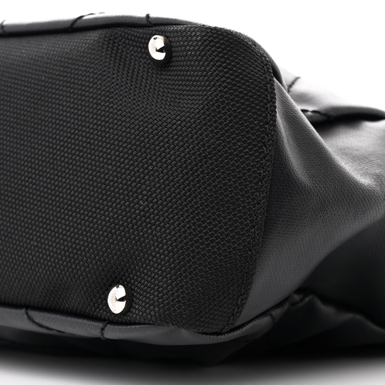 Coated Canvas Quilted Small Paris Biarritz Tote Black
