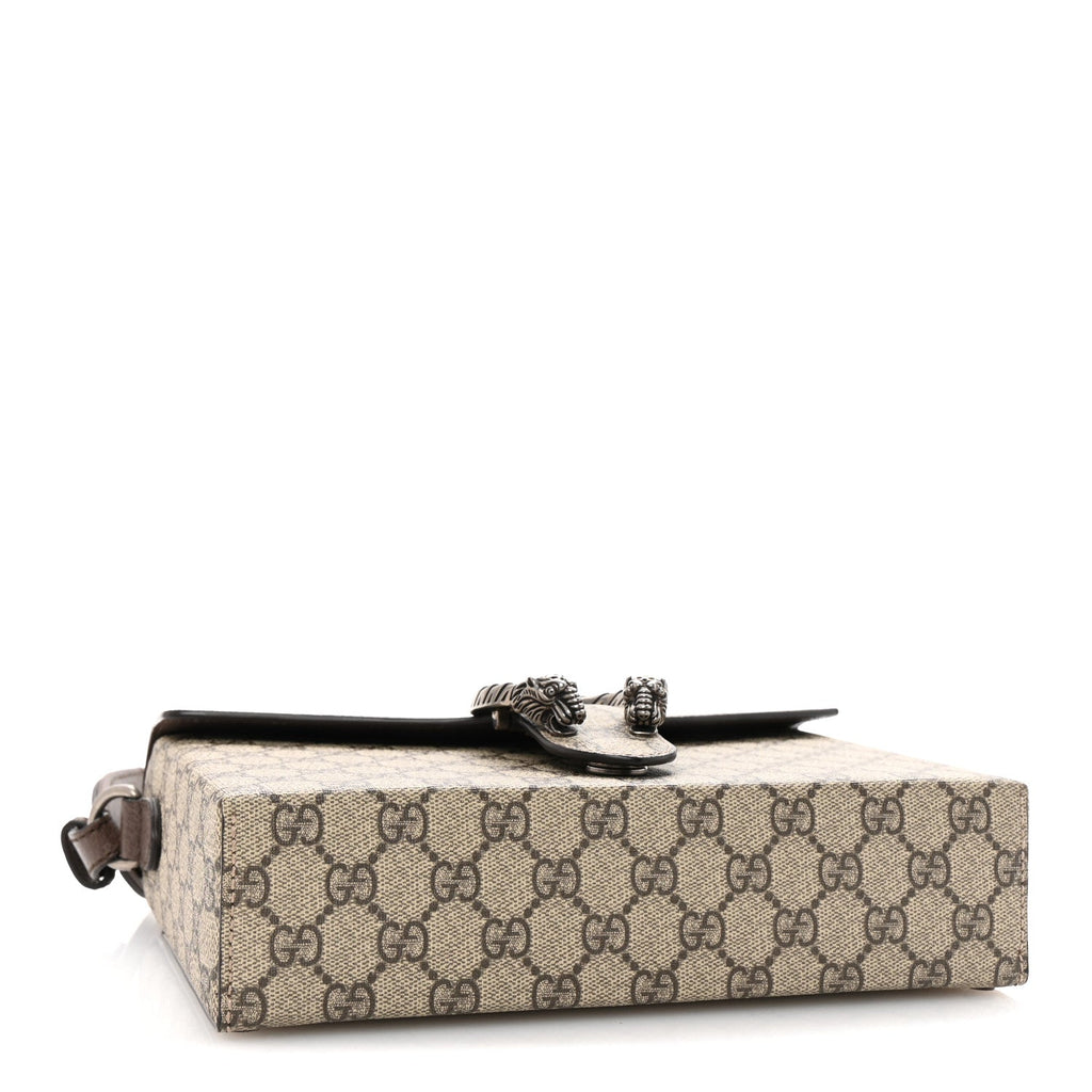 GG Supreme Monogram Web Medium Dionysus Messenger Brown