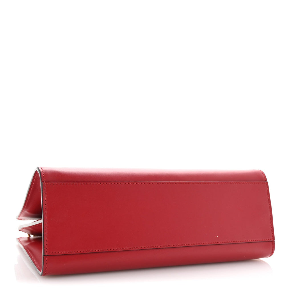 Nappa Bamboo Web Small Nymphaea Top Handle Bag Hibiscus Red
