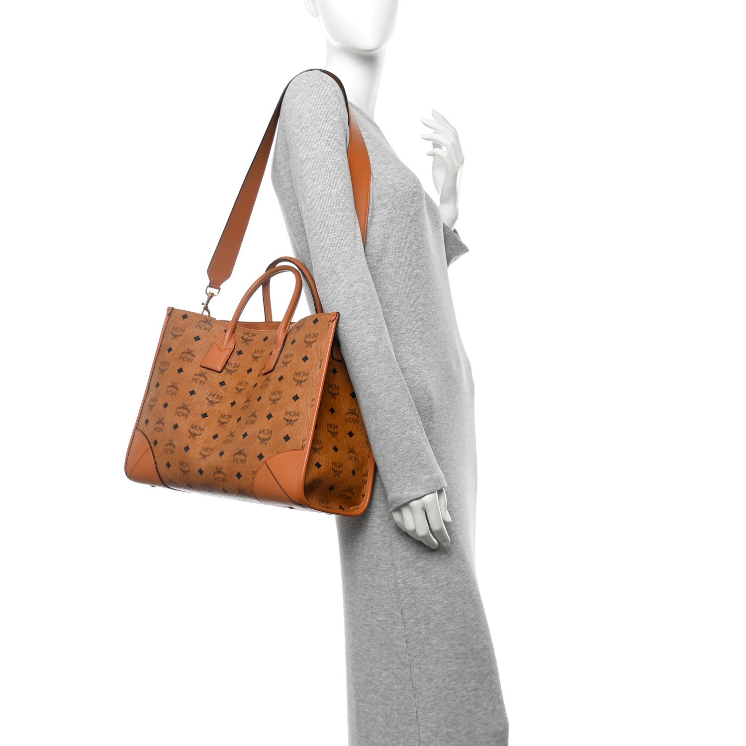 Visetos Large Munchen Tote Cognac