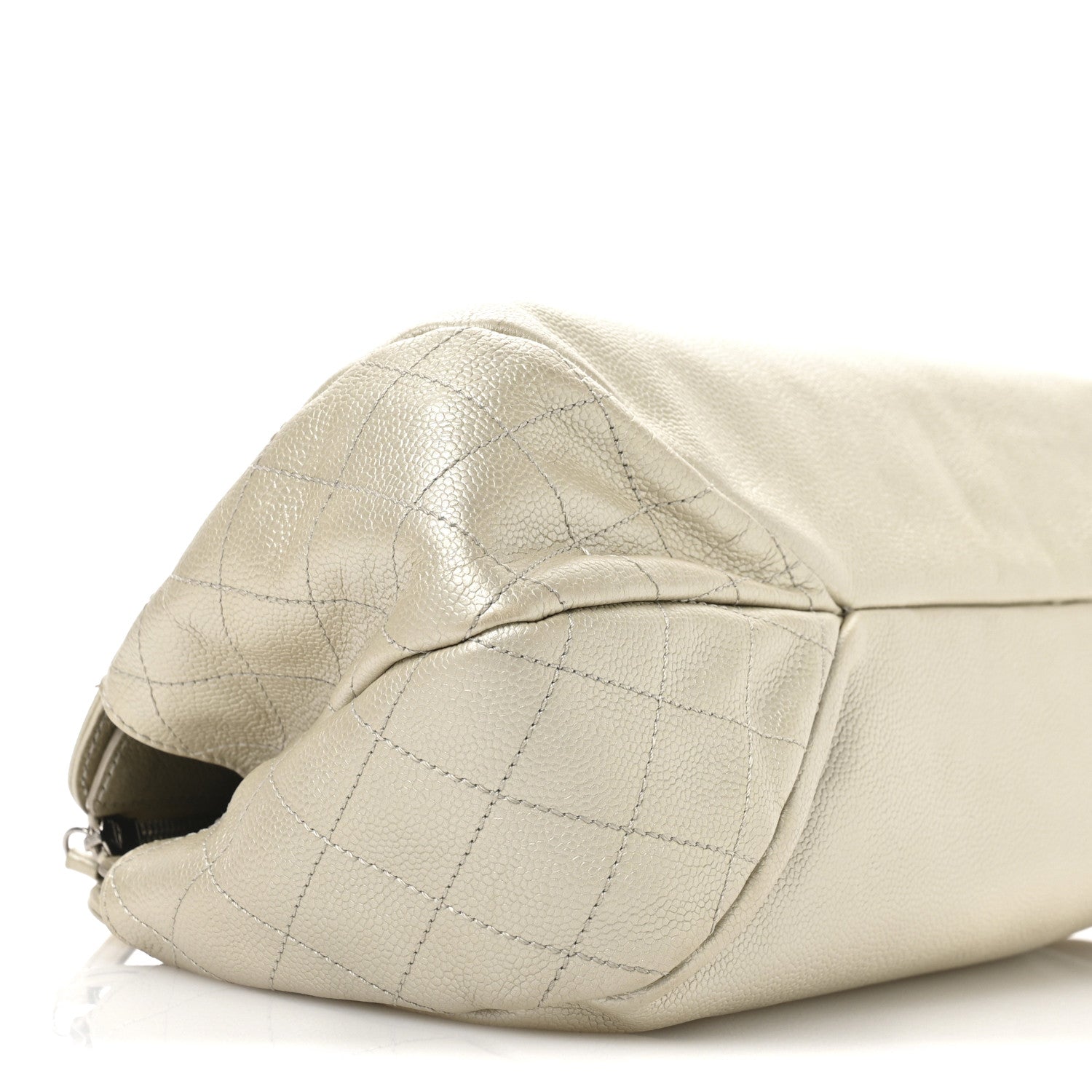 Caviar Quilted Timeless CC Bowler Bag White