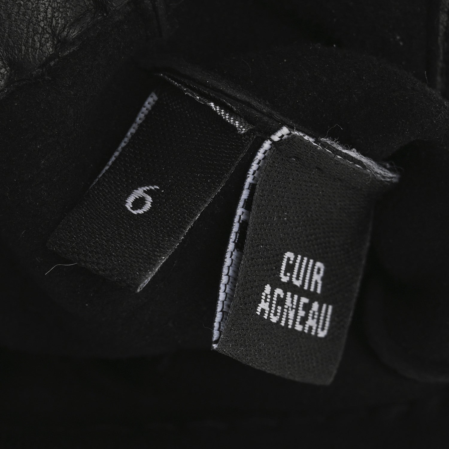 Lambskin Paris Dallas Fingerless CC Gloves 6 Black