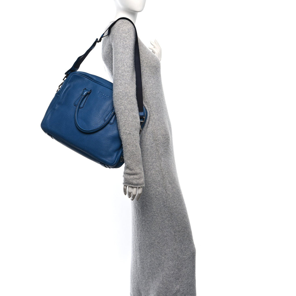 Vitello Daino Briefcase Cobalto