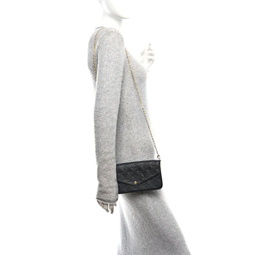 Empreinte Pochette Felicie Chain Wallet Black