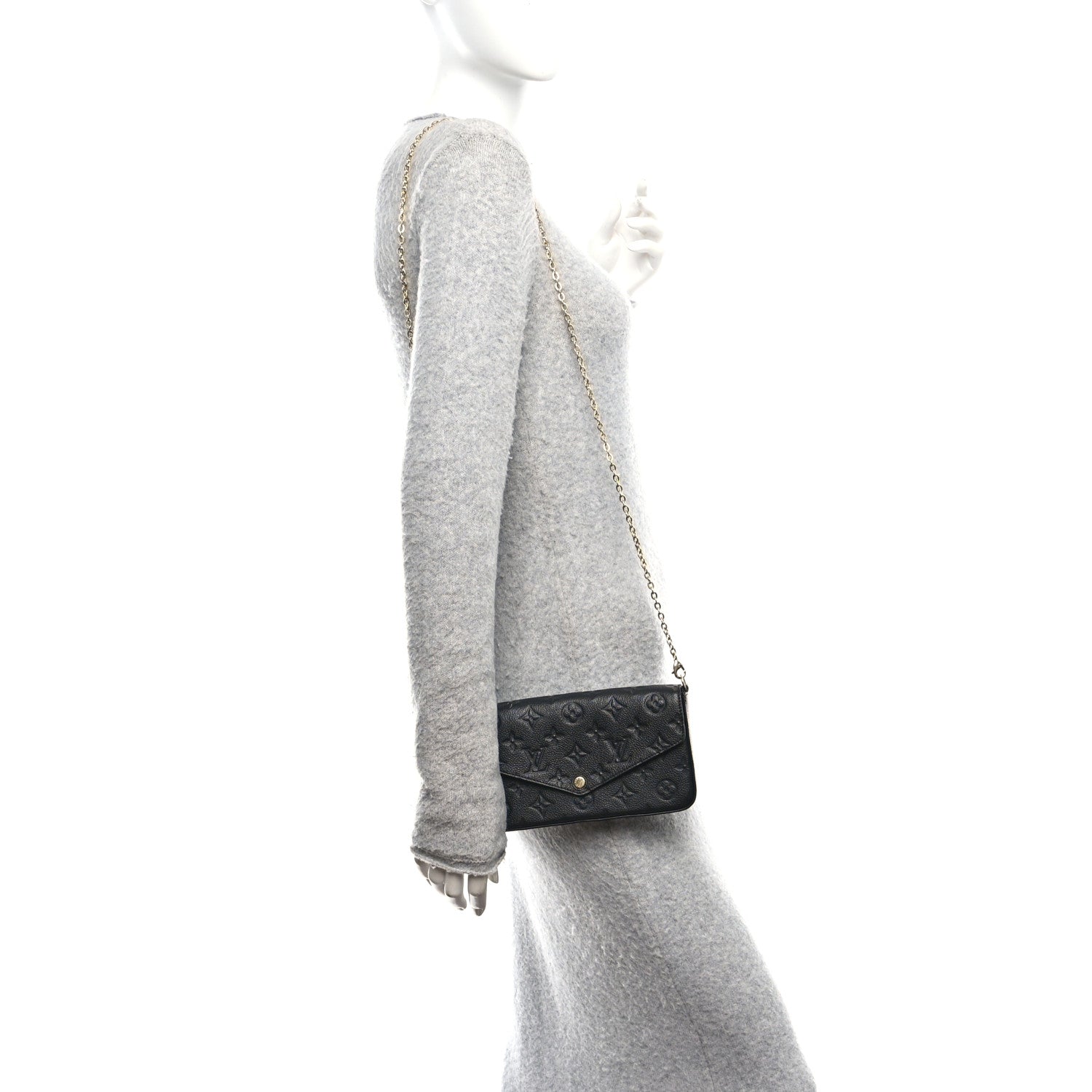 Empreinte Pochette Felicie Chain Wallet Black
