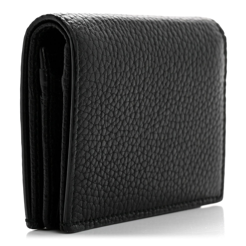 Pebbled Calfskin Animalier  Case Black