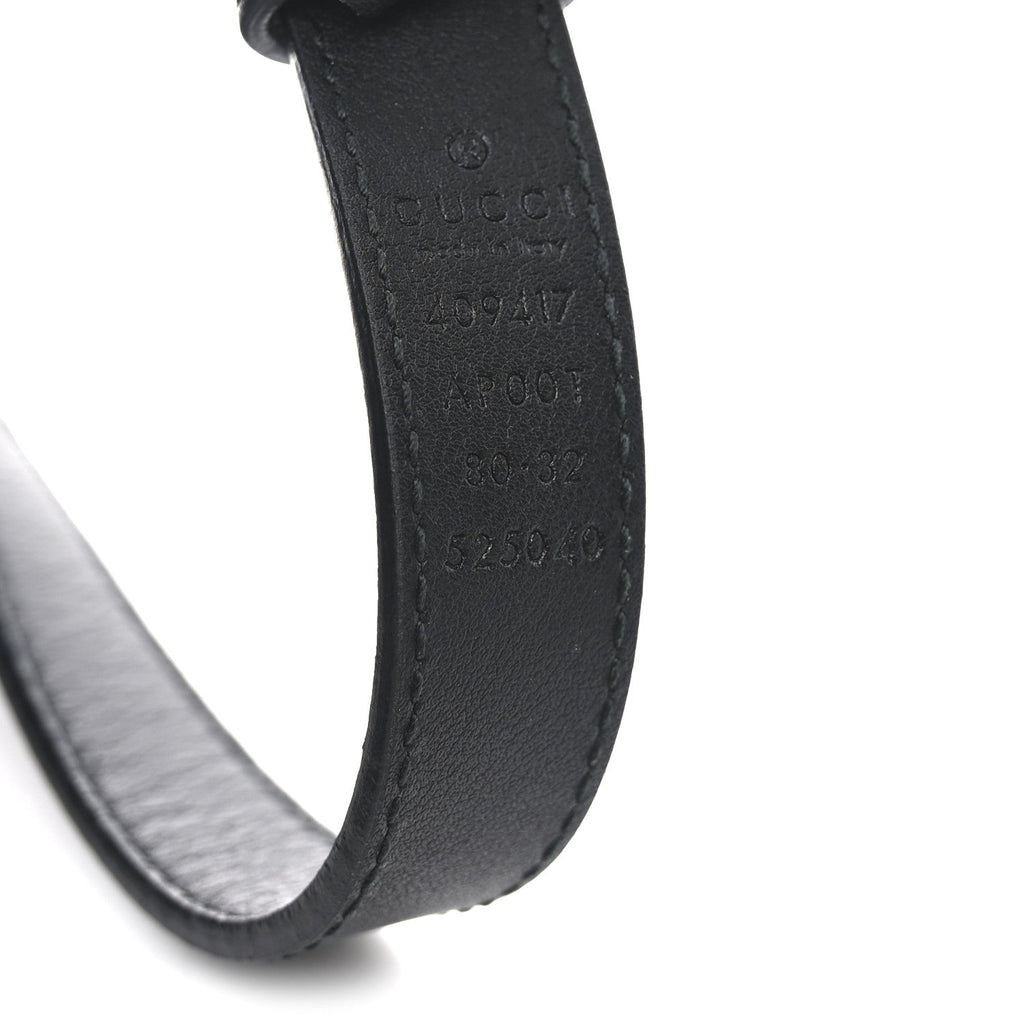 Calfskin Double G 20mm Belt 80 32 Black