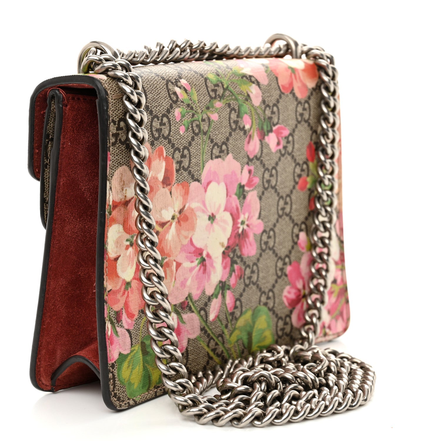GG Supreme Monogram Blooms Mini Dionysus Shoulder Bag Beige Multicolor Dry Rose