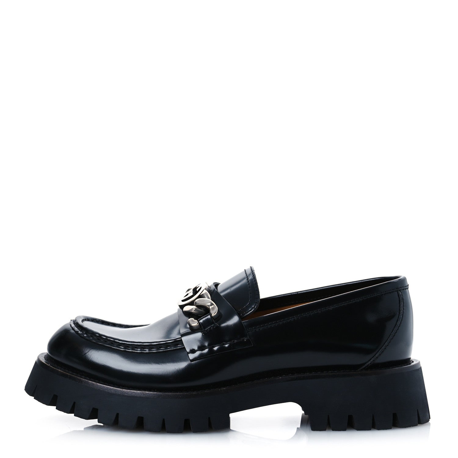 Cordovan Lux Mens Jeanne Platform Lug Sole 30/45mm Loafers 9 Black