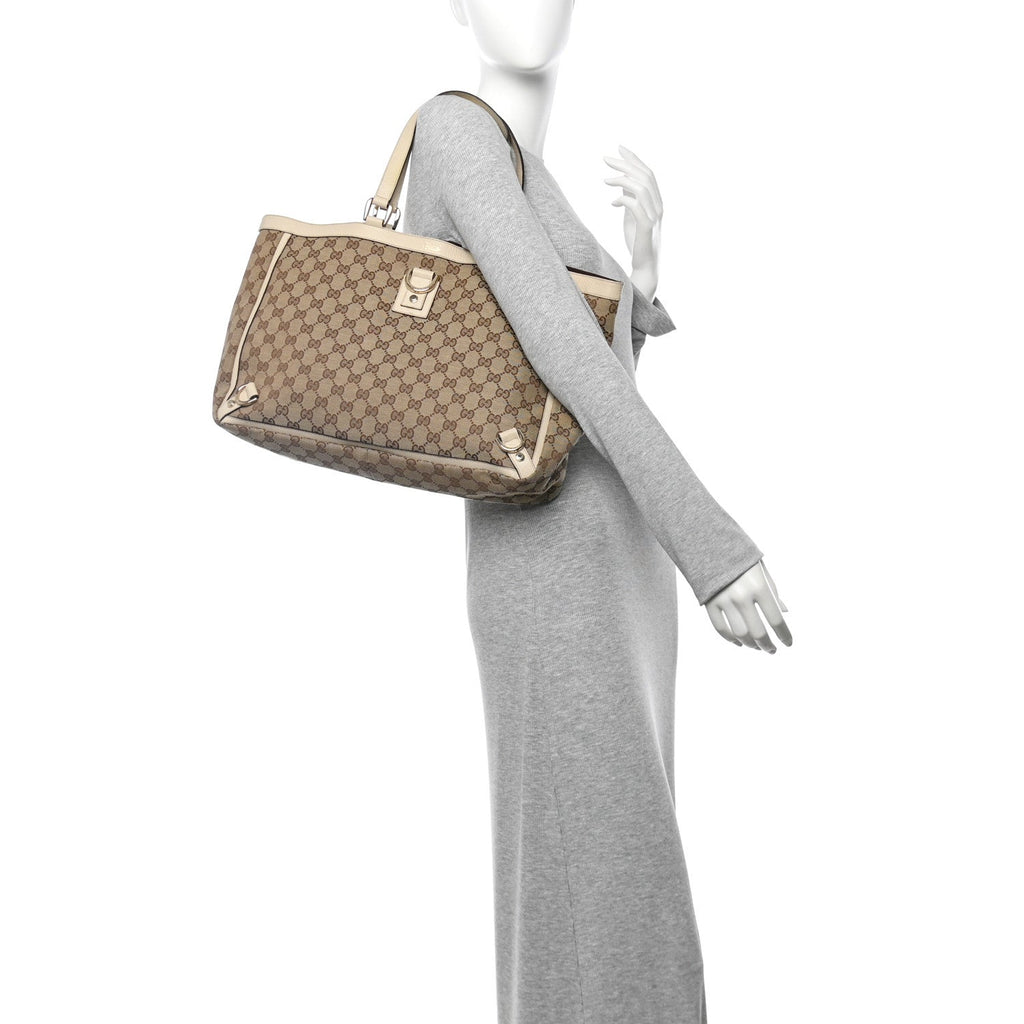 Monogram Large Abbey Tote Off White