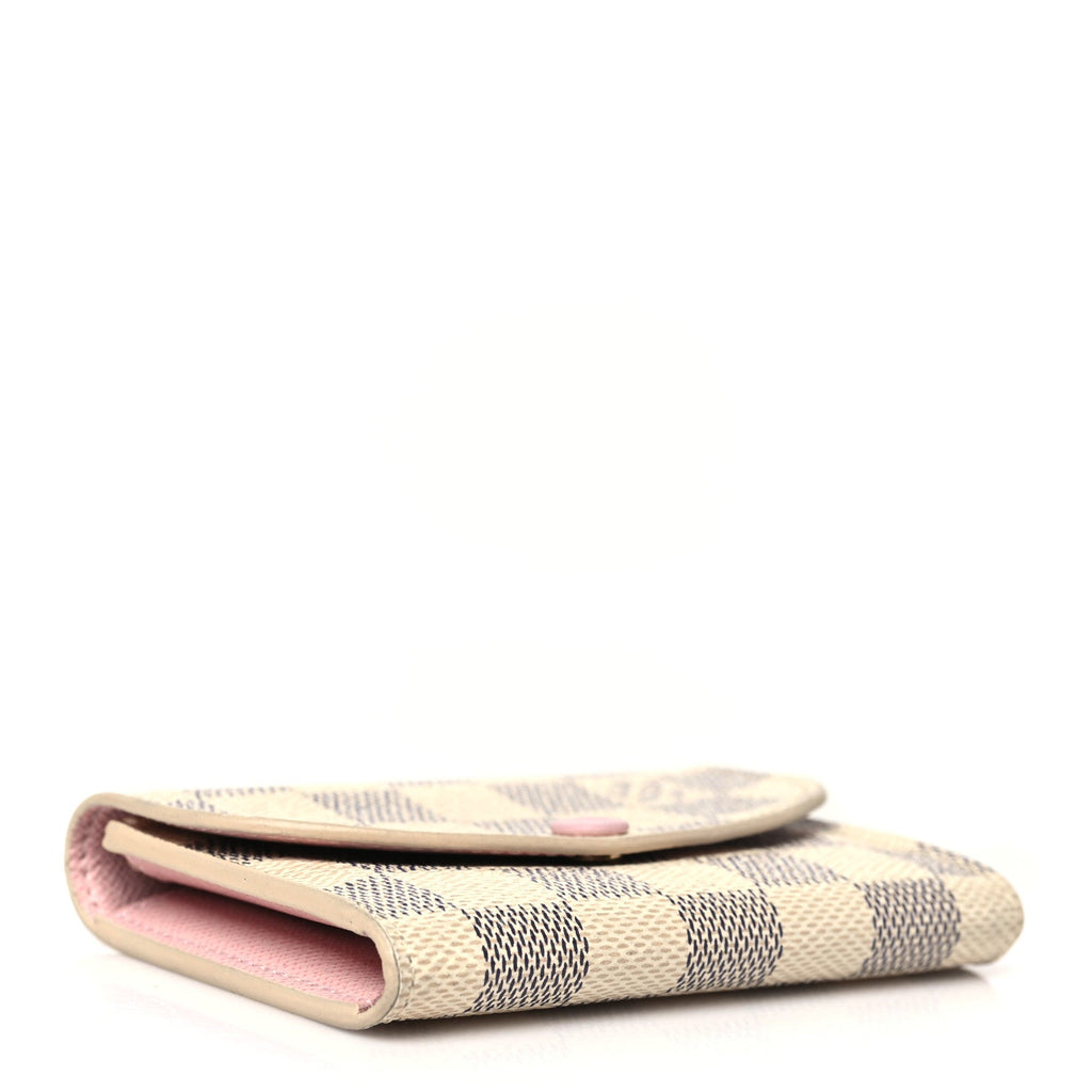 Damier Azur Rosalie Coin Purse Rose Ballerine