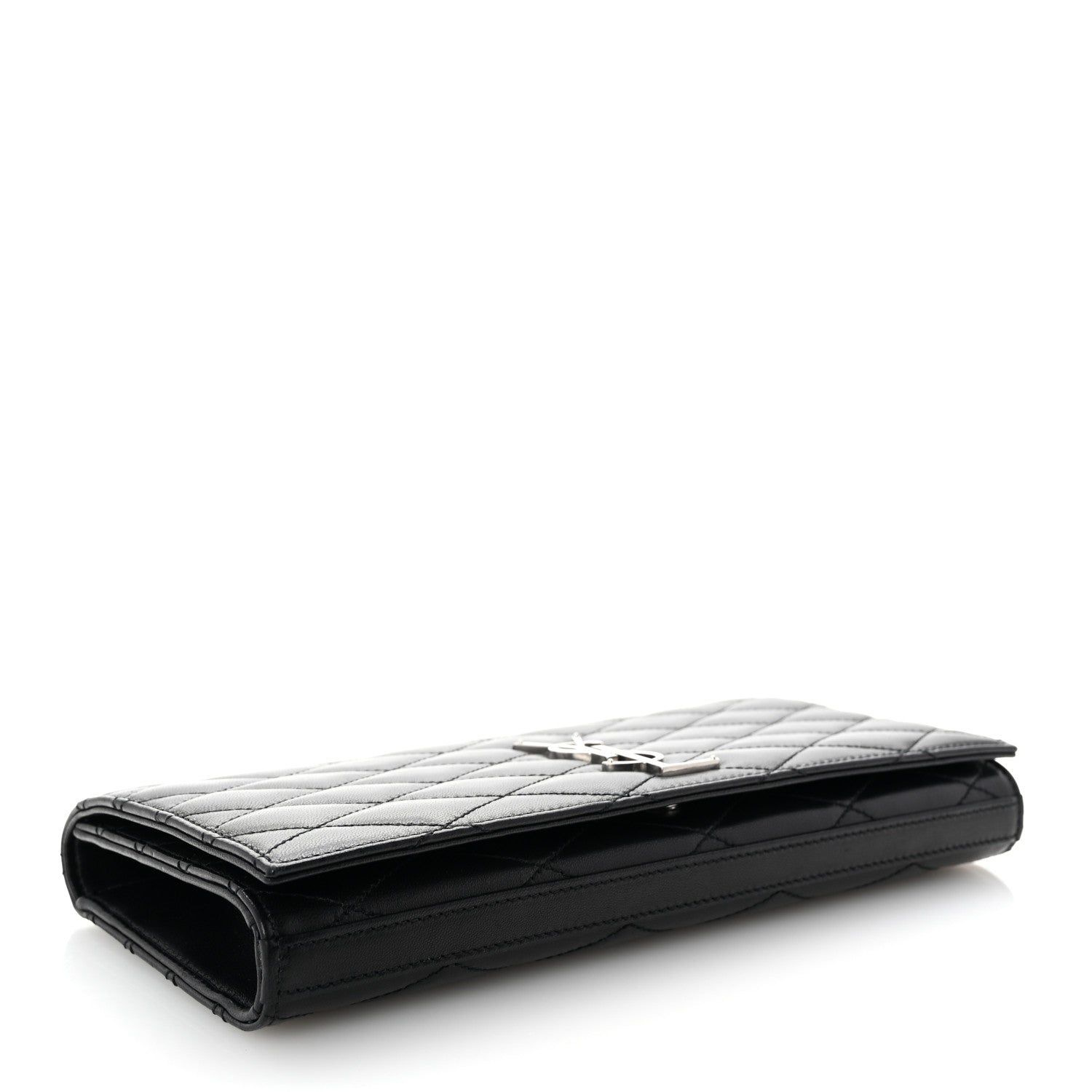 Lambskin Quilted Kate Clutch Black