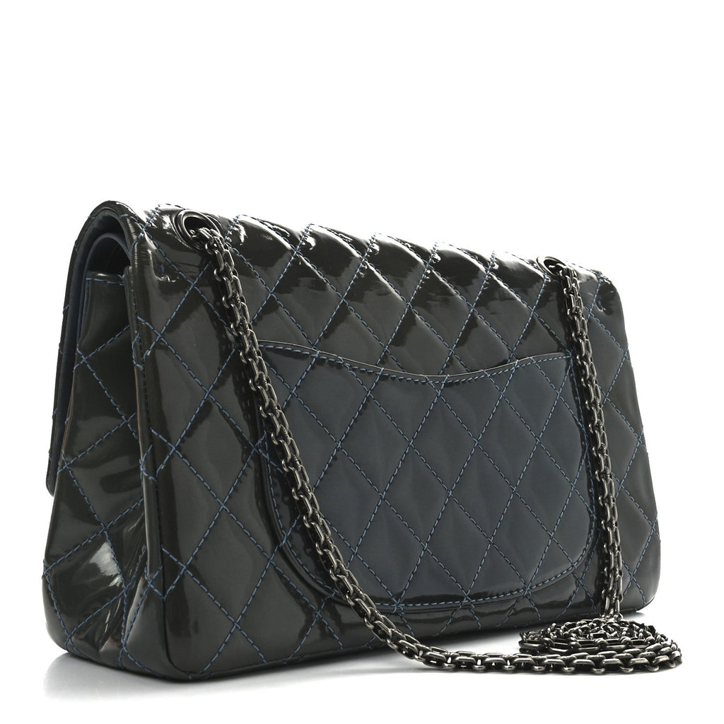 Patent Quilted 2.55 Reissue 226 Flap Blue